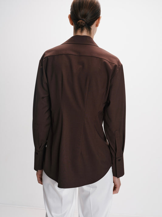 Сорочка силуетна коричнева