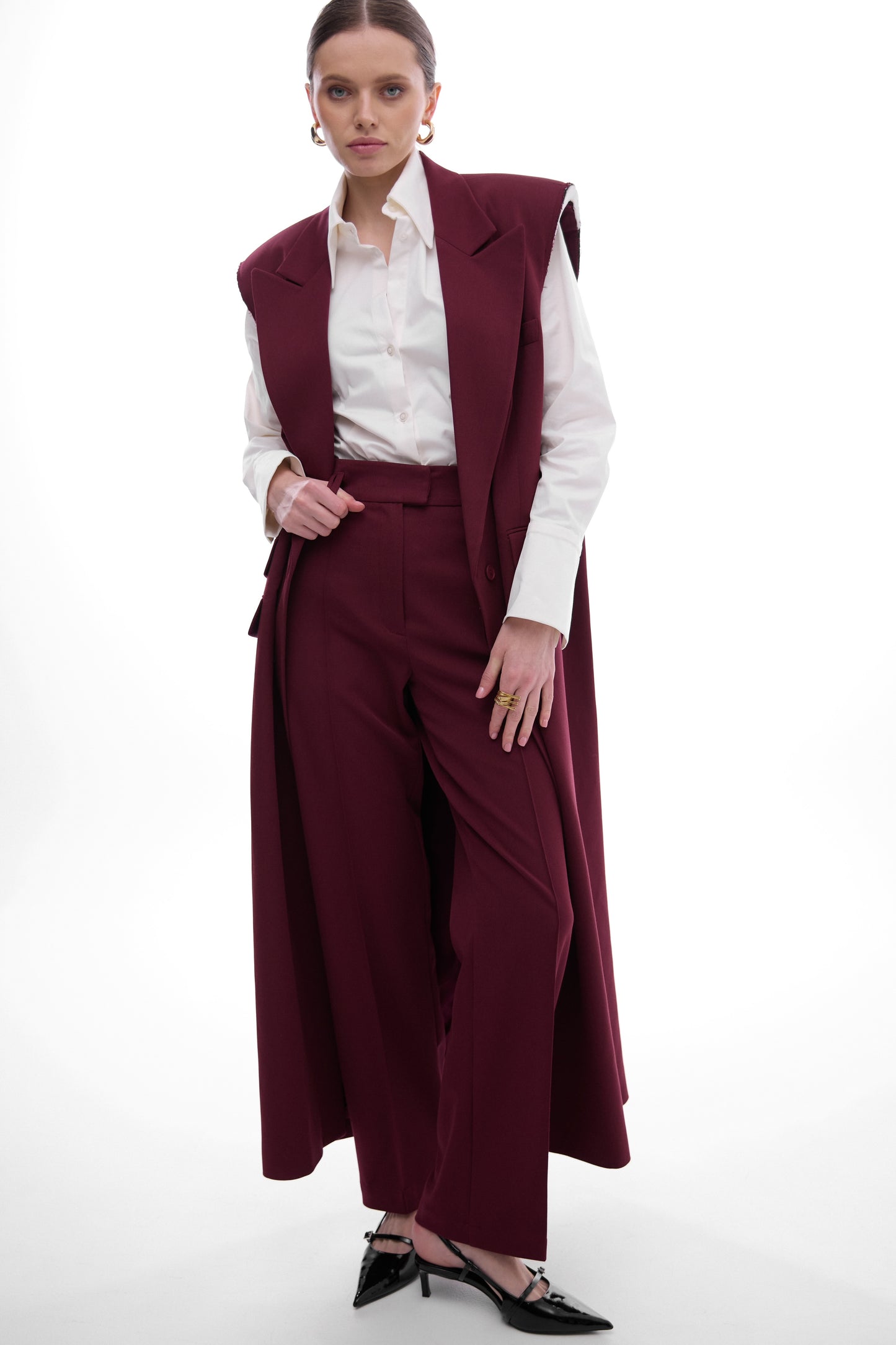 Cherry maxi trouser vest