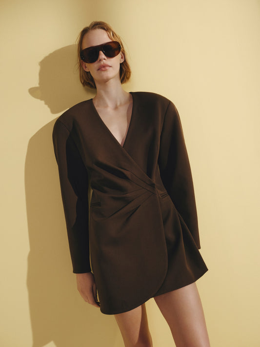 Сукня - жакет коричнева