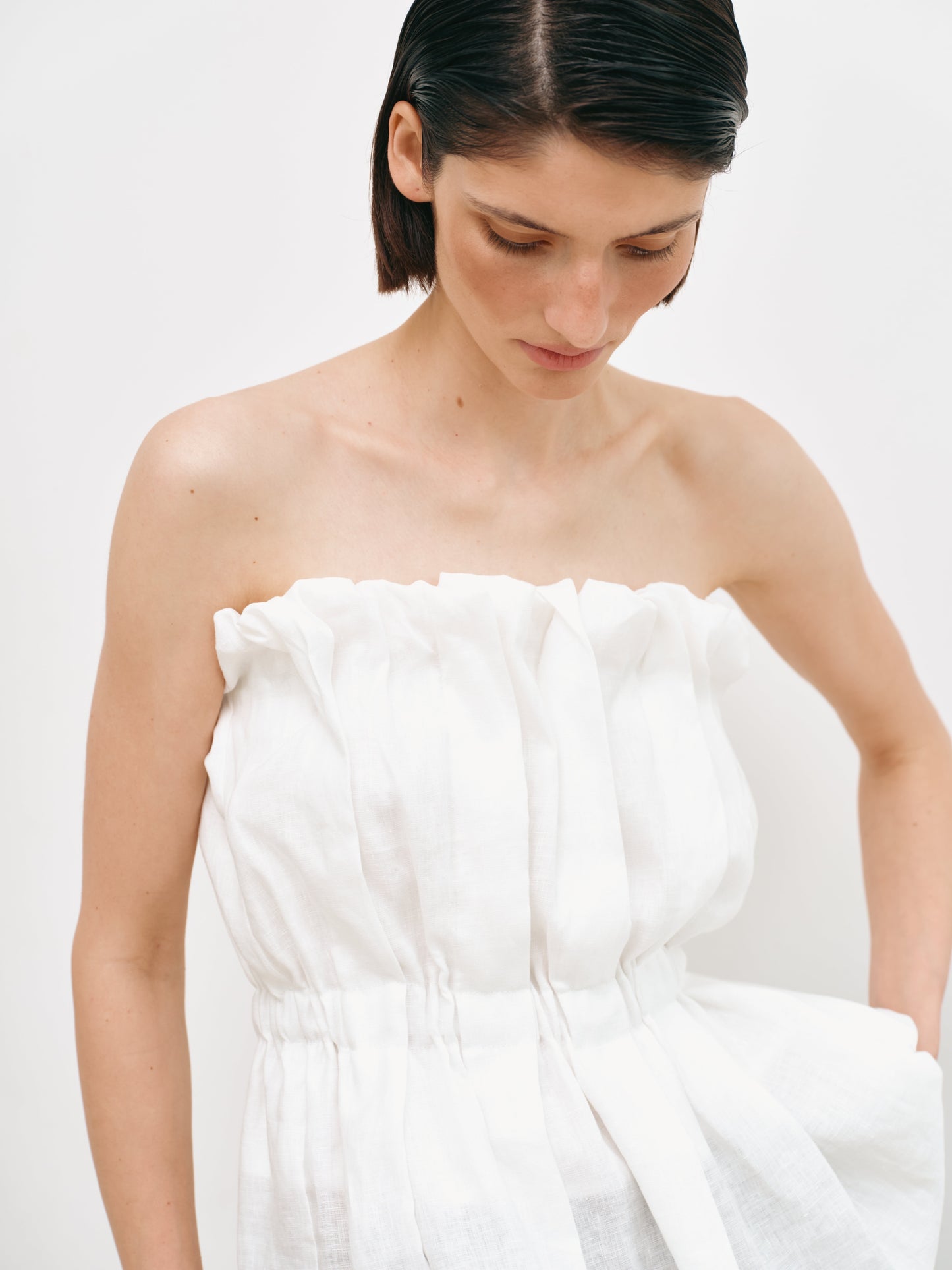 Топ - буф бандо молочний