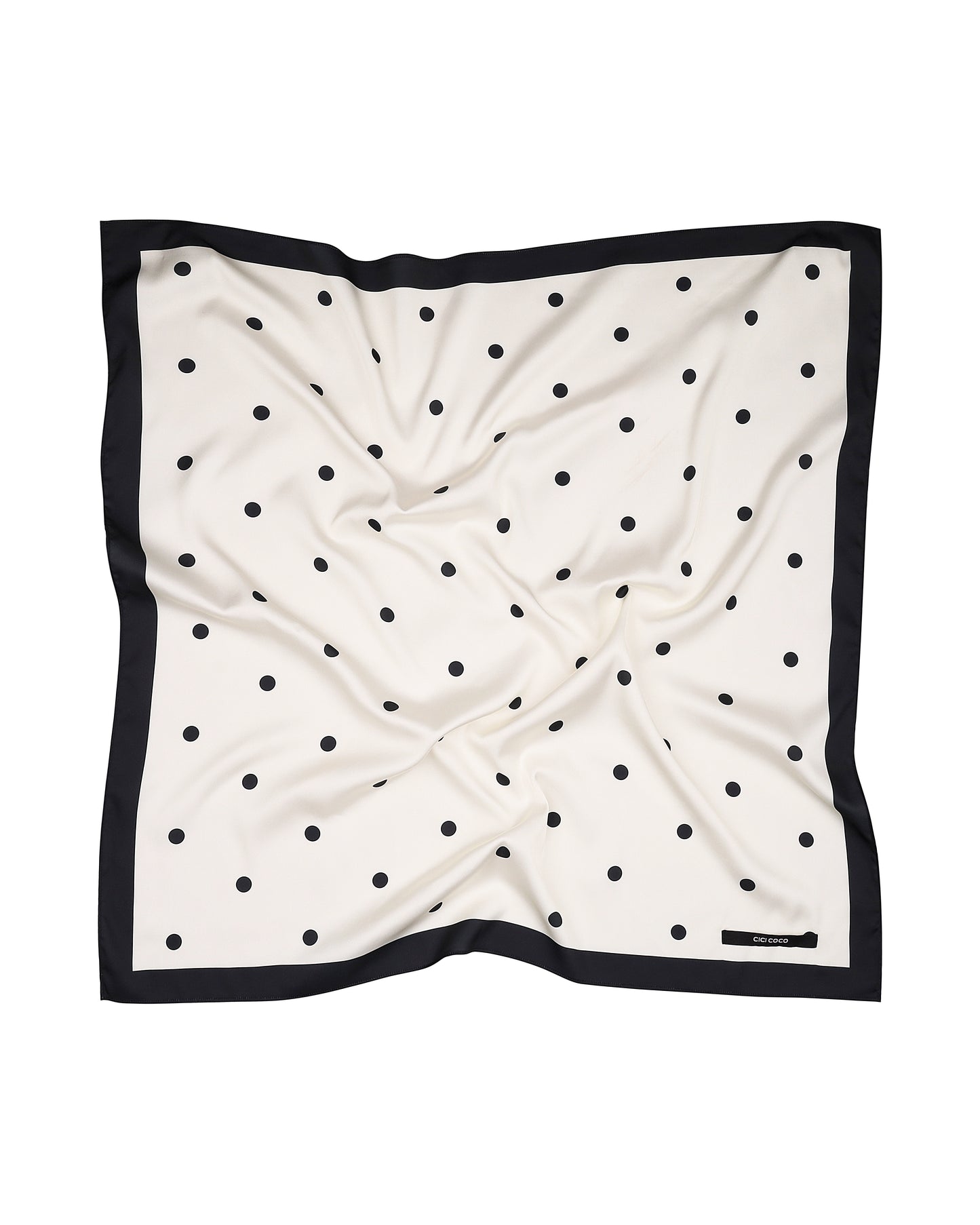 Хустинка сатинова в горох