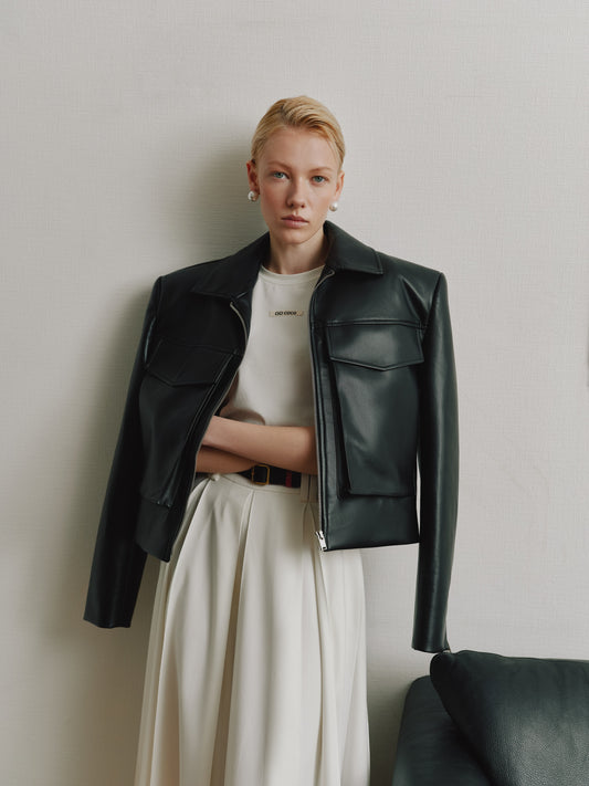 Куртка еко-шкіра чорна