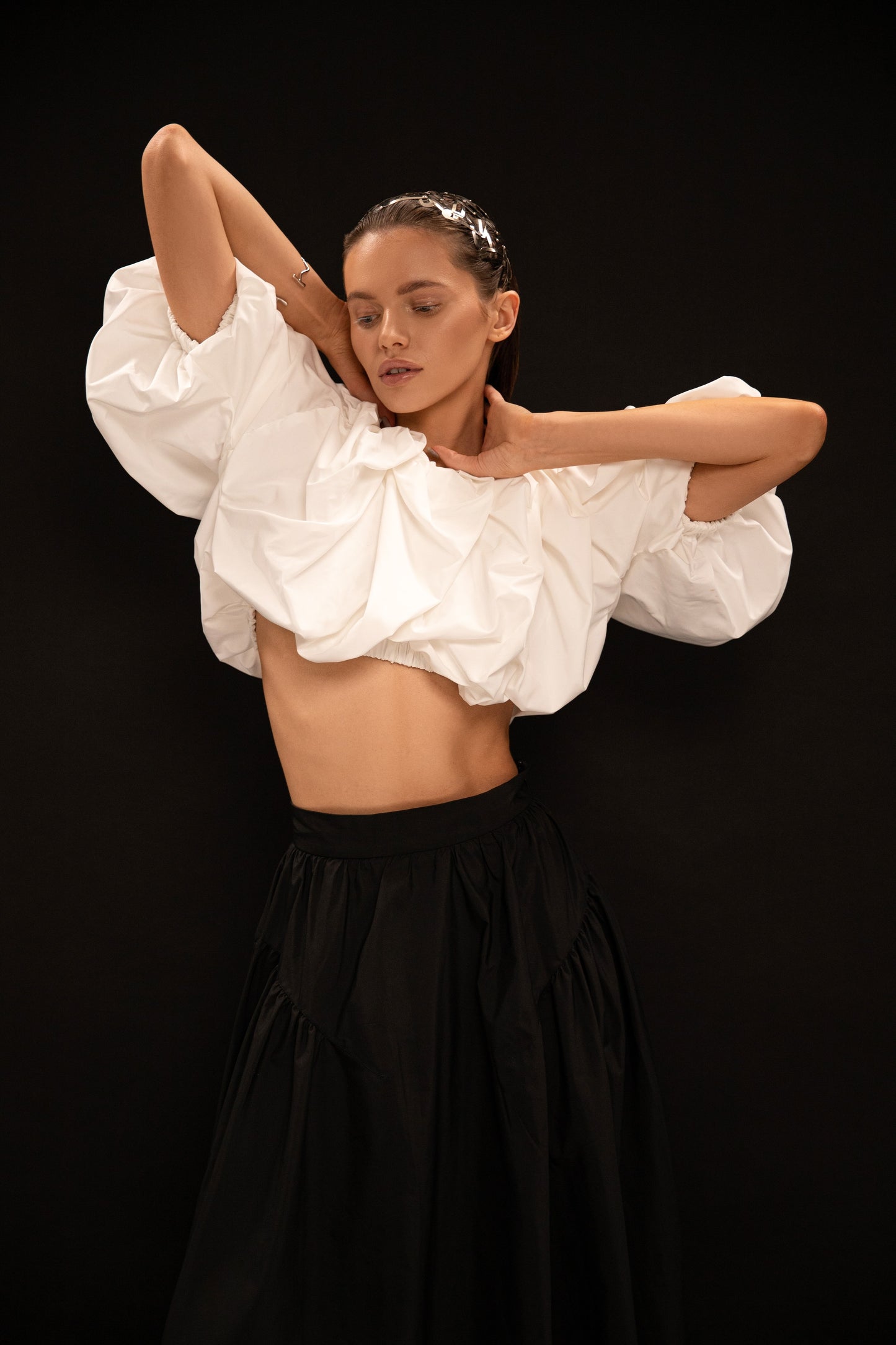 Топ буф білий