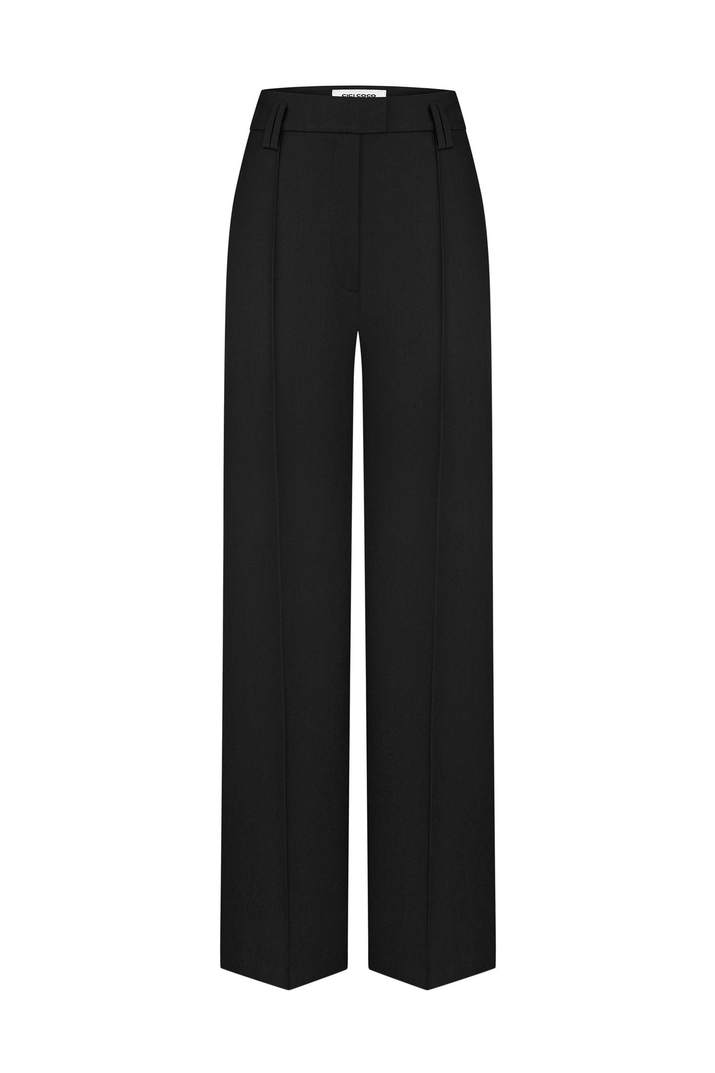 Straight black pencil trousers