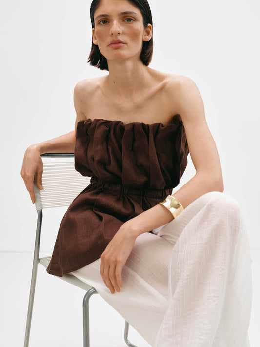 Топ - буф бандо коричневий