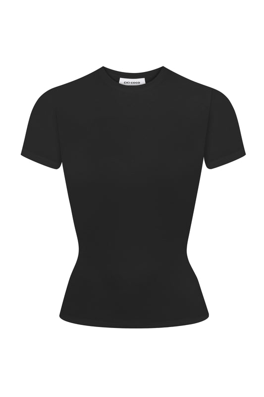 Футболка трикотажна приталена чорна