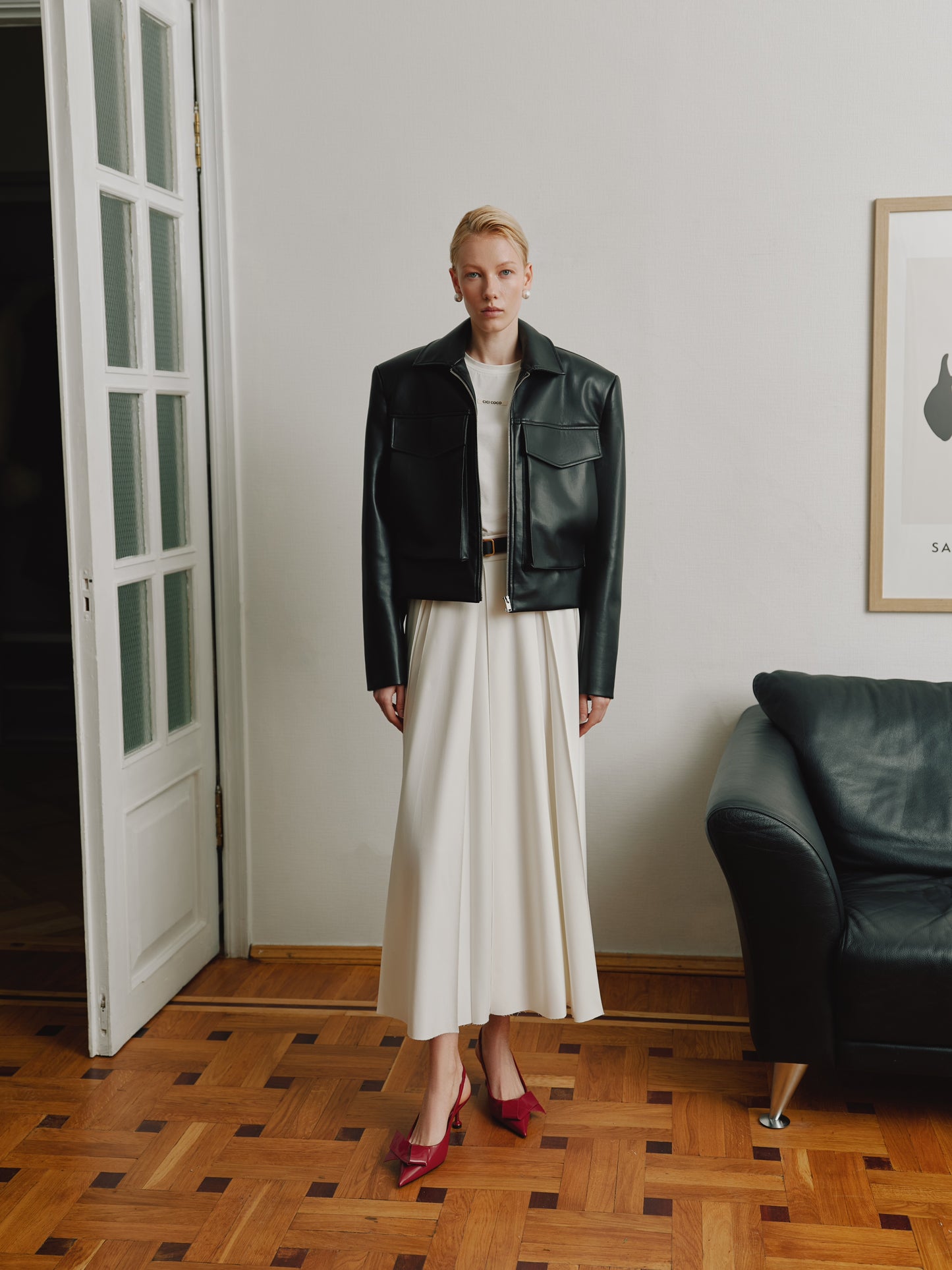 Куртка еко-шкіра чорна