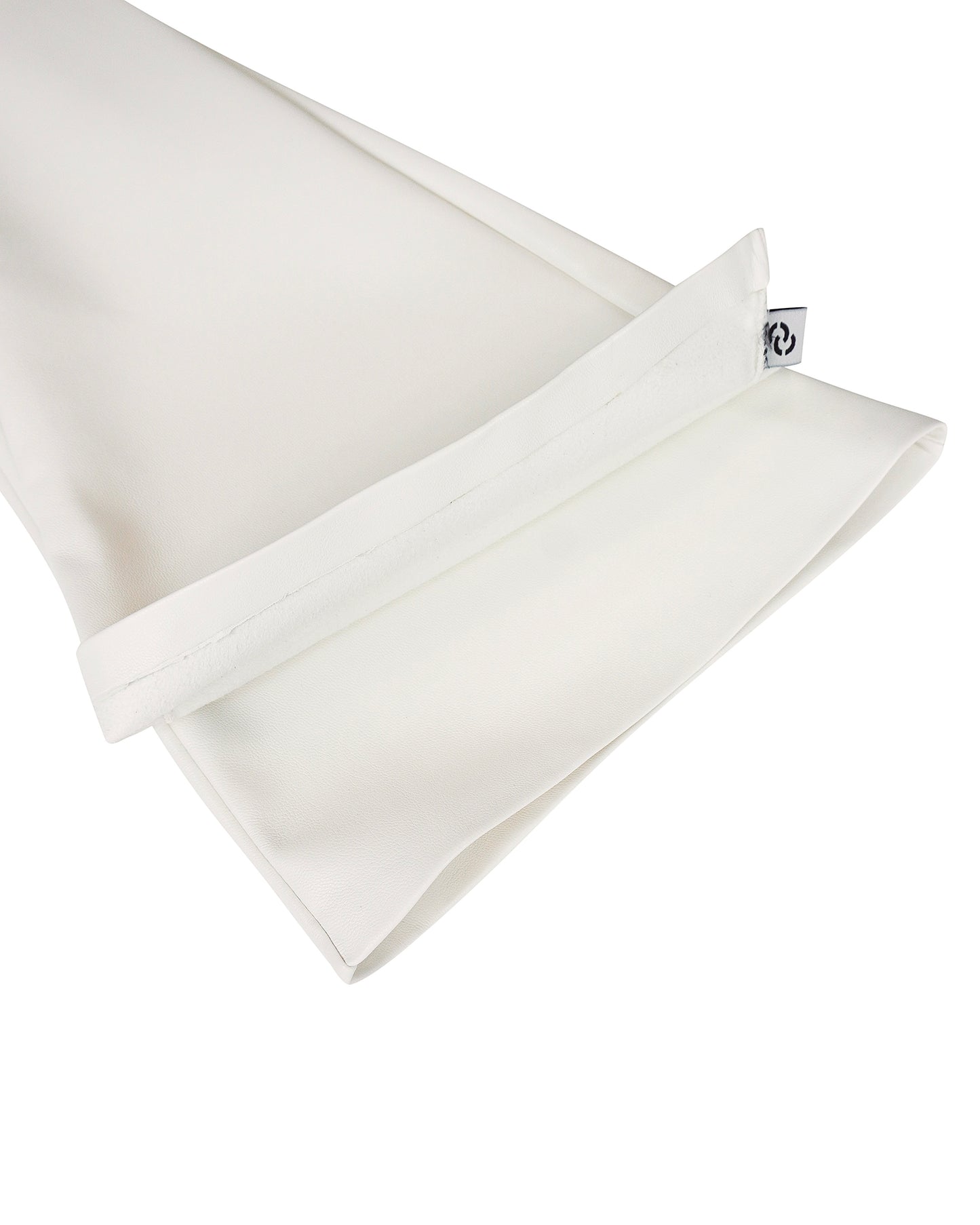 Рукавиці молочні з еко-шкіри довгі