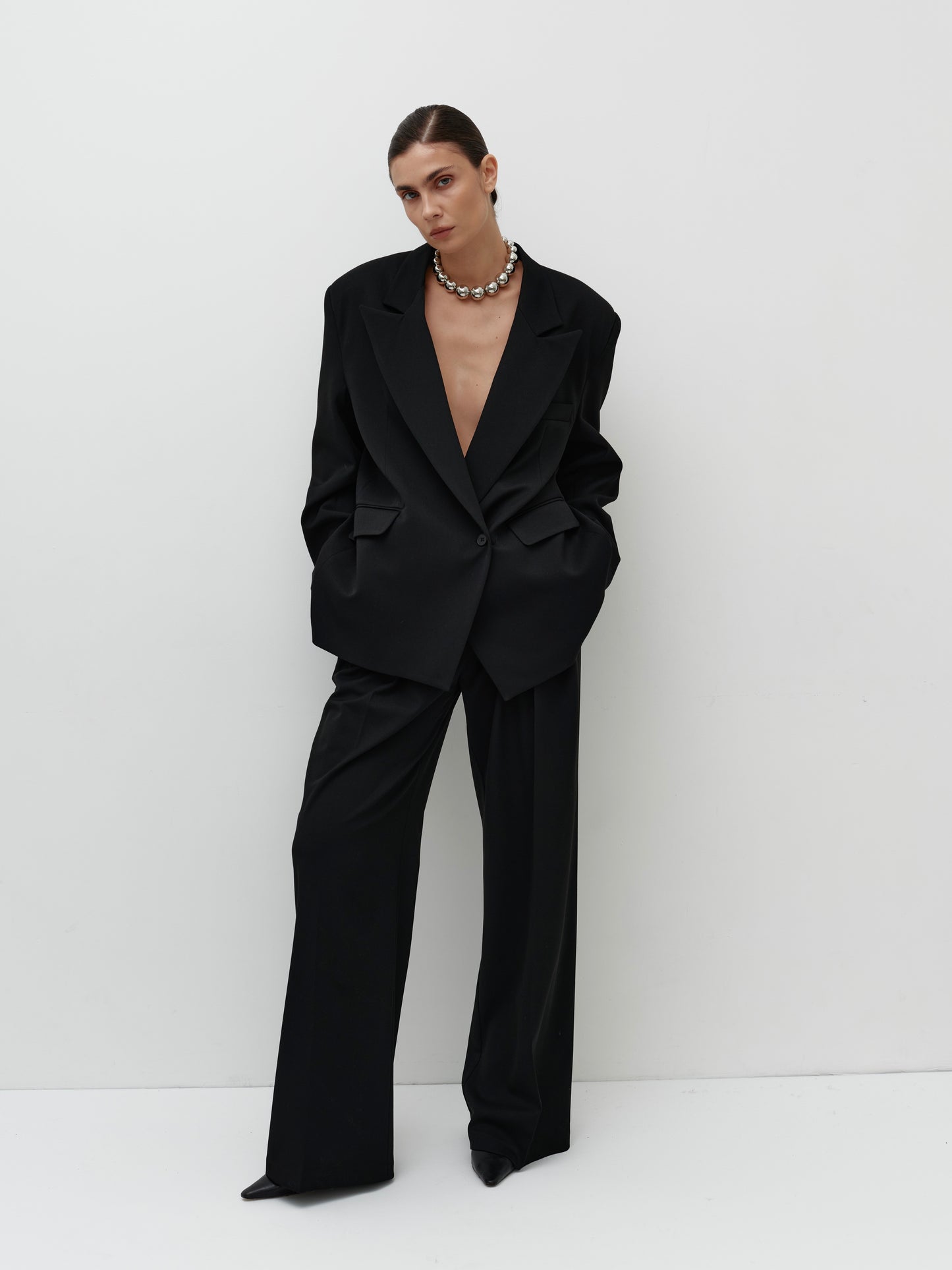 Black palazzo trousers
