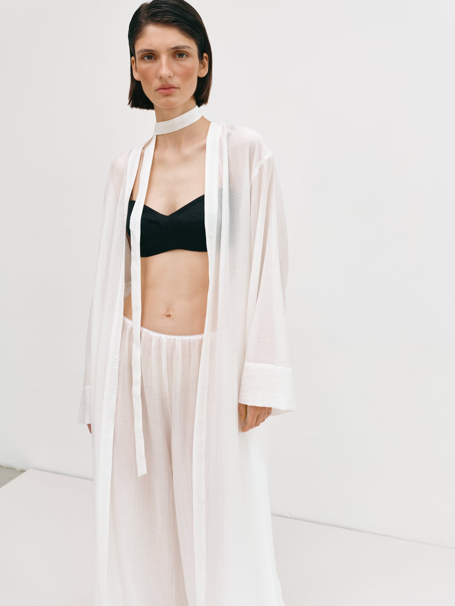 Сорочка - кімоно молочна