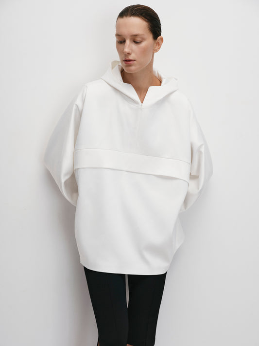 Сатиновий білий анорак