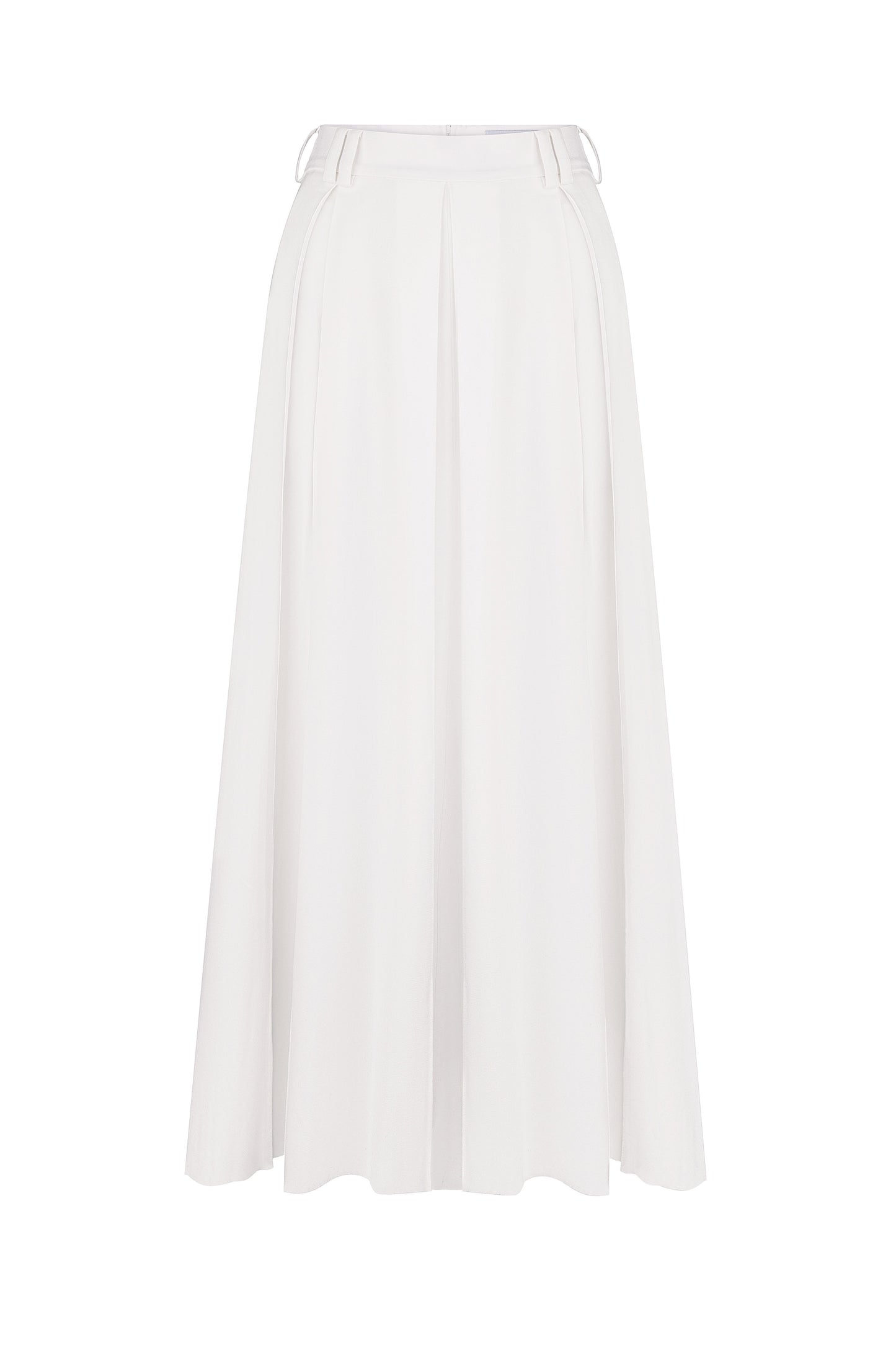 Flared trousers skirt in cream