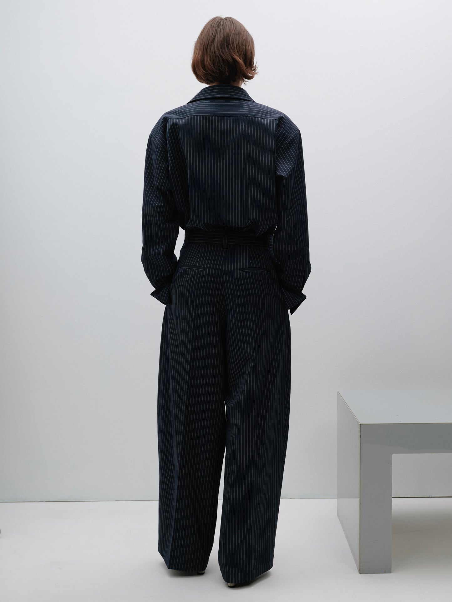 Синя сорочка - боді у смужку