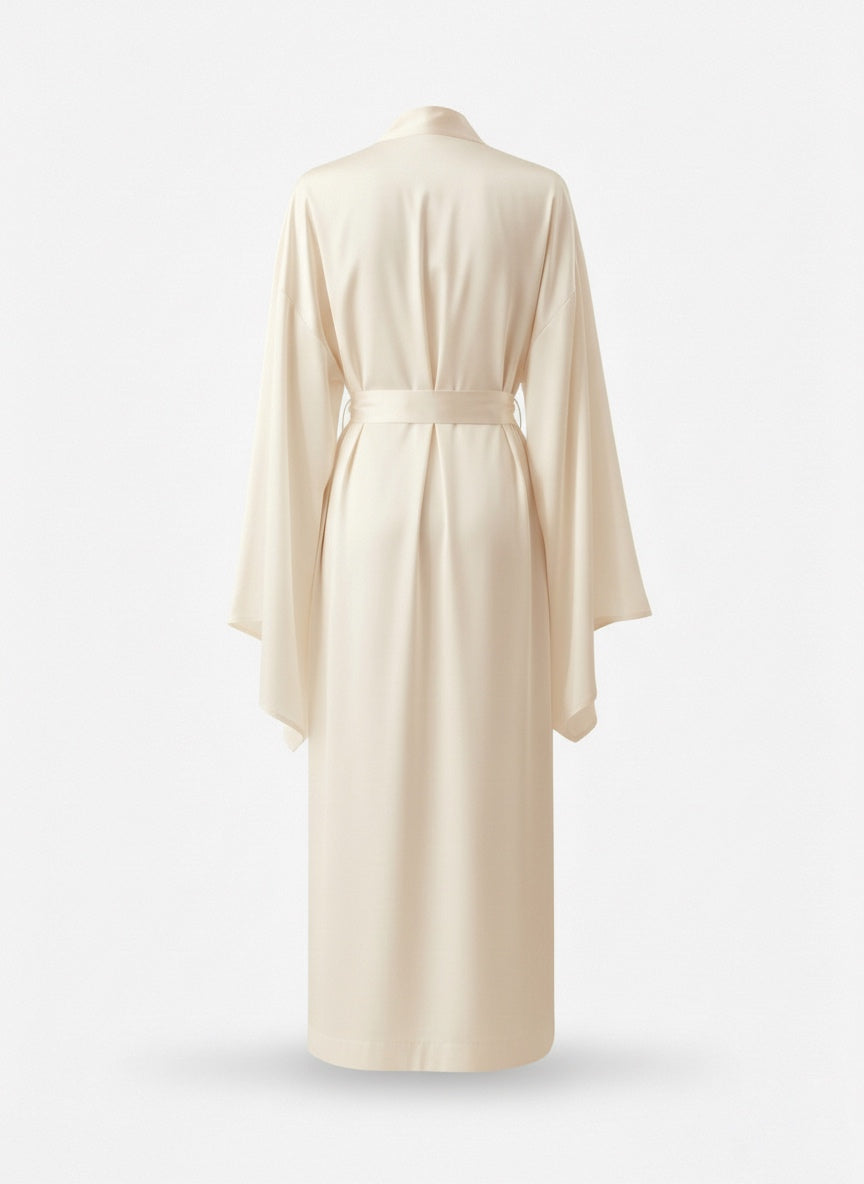 Халат сатиновий молочний