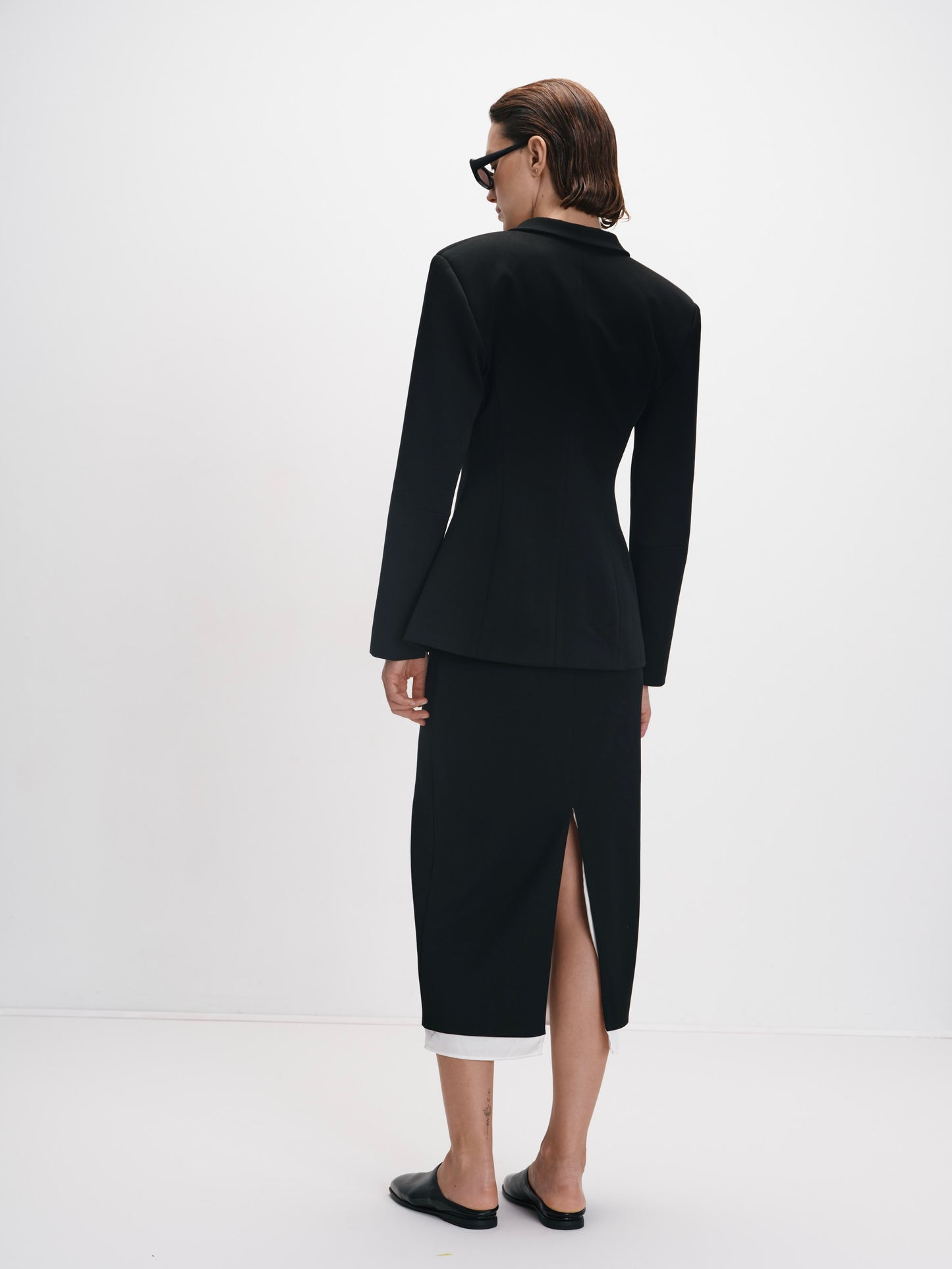 Спідниця максі з контрастною підкладкою