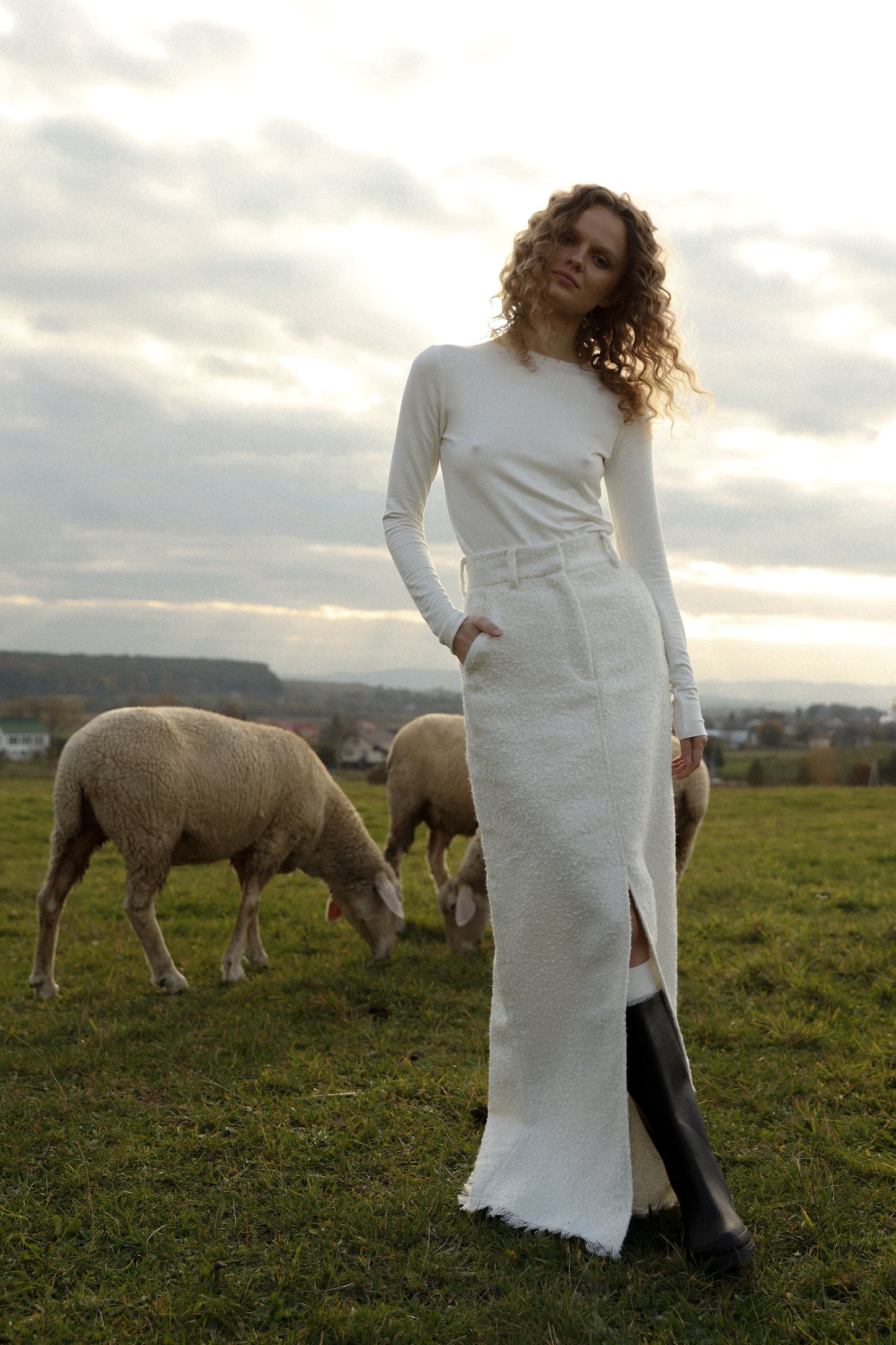 Спідниця максі букле