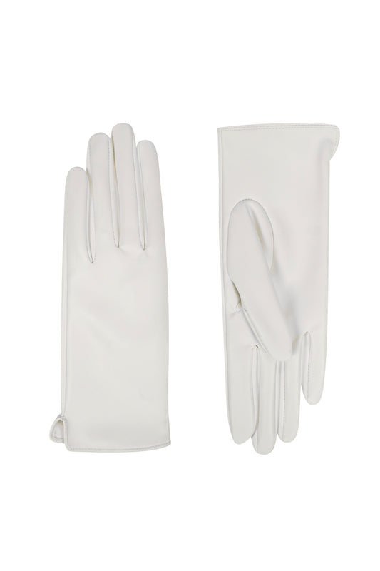 Рукавиці молочні з еко-шкіри