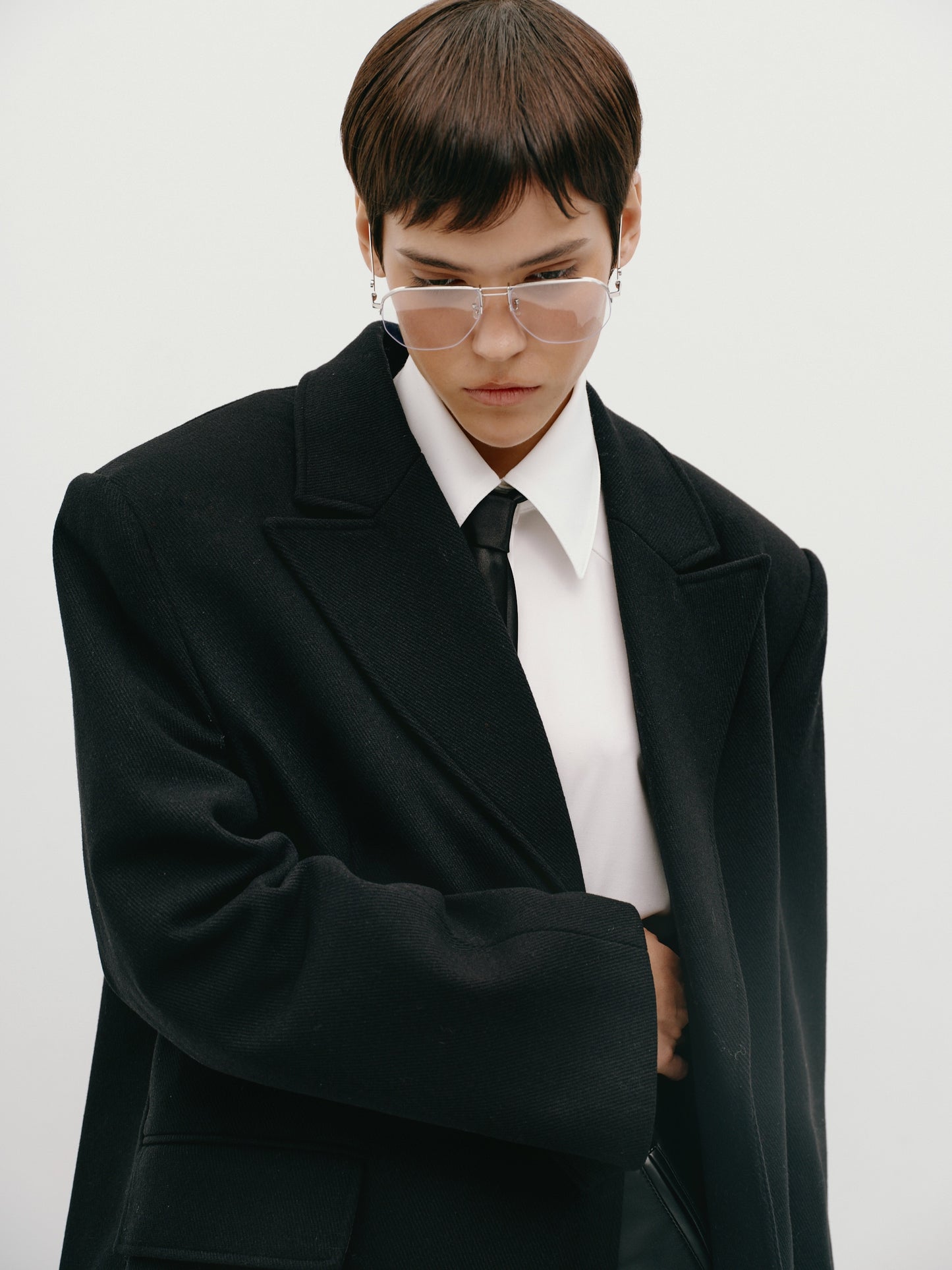 Пальто шерстяне чорне (limited edition)