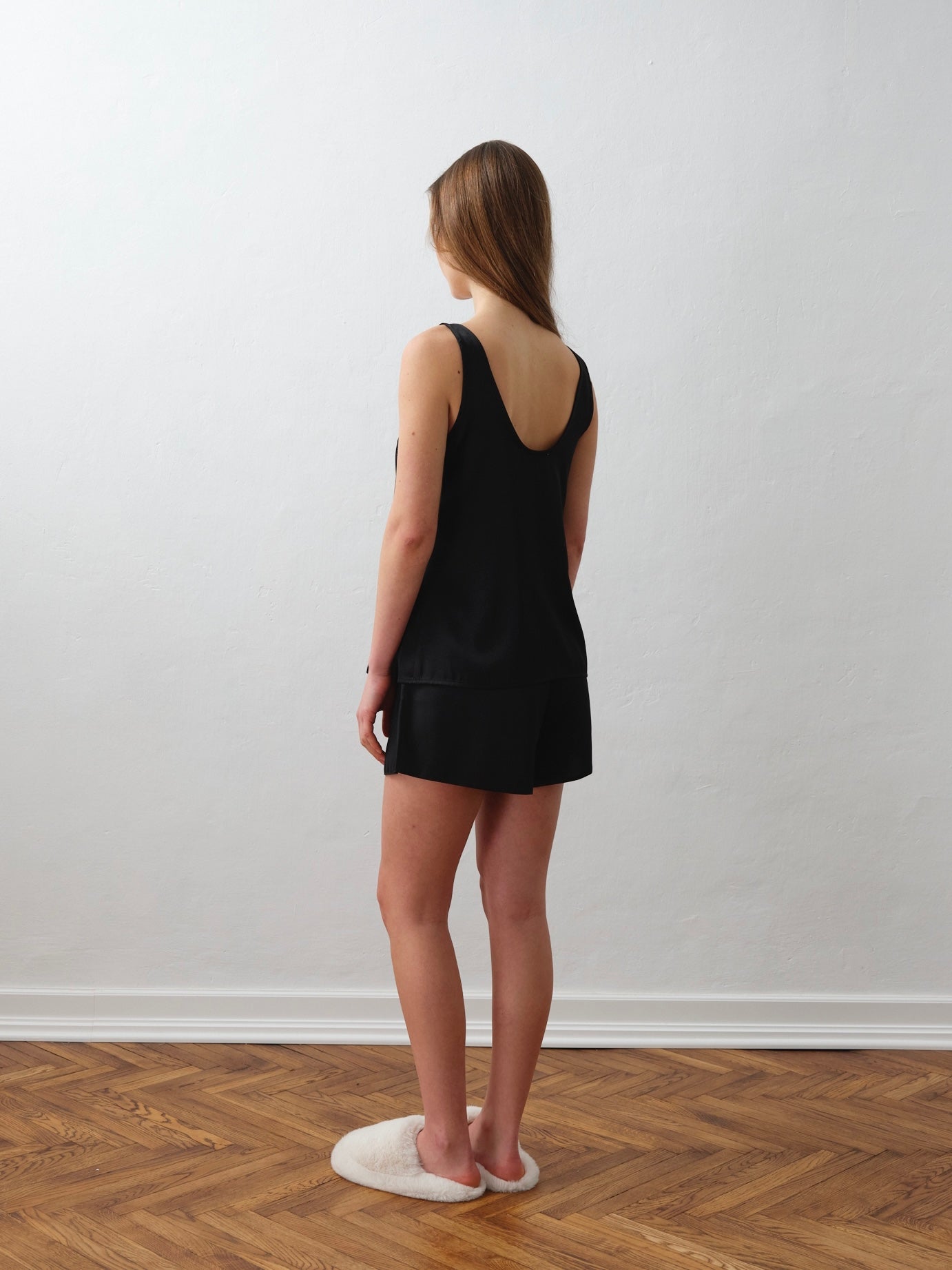 Шорти сатин чорні