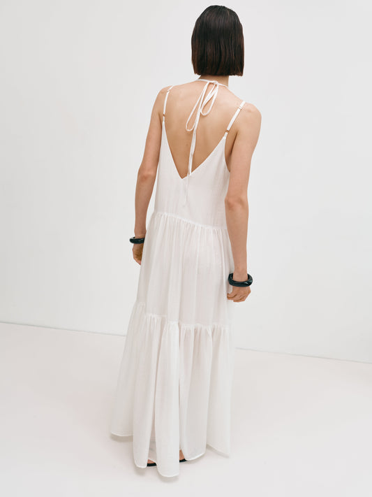 Сарафан з тенселу молочний