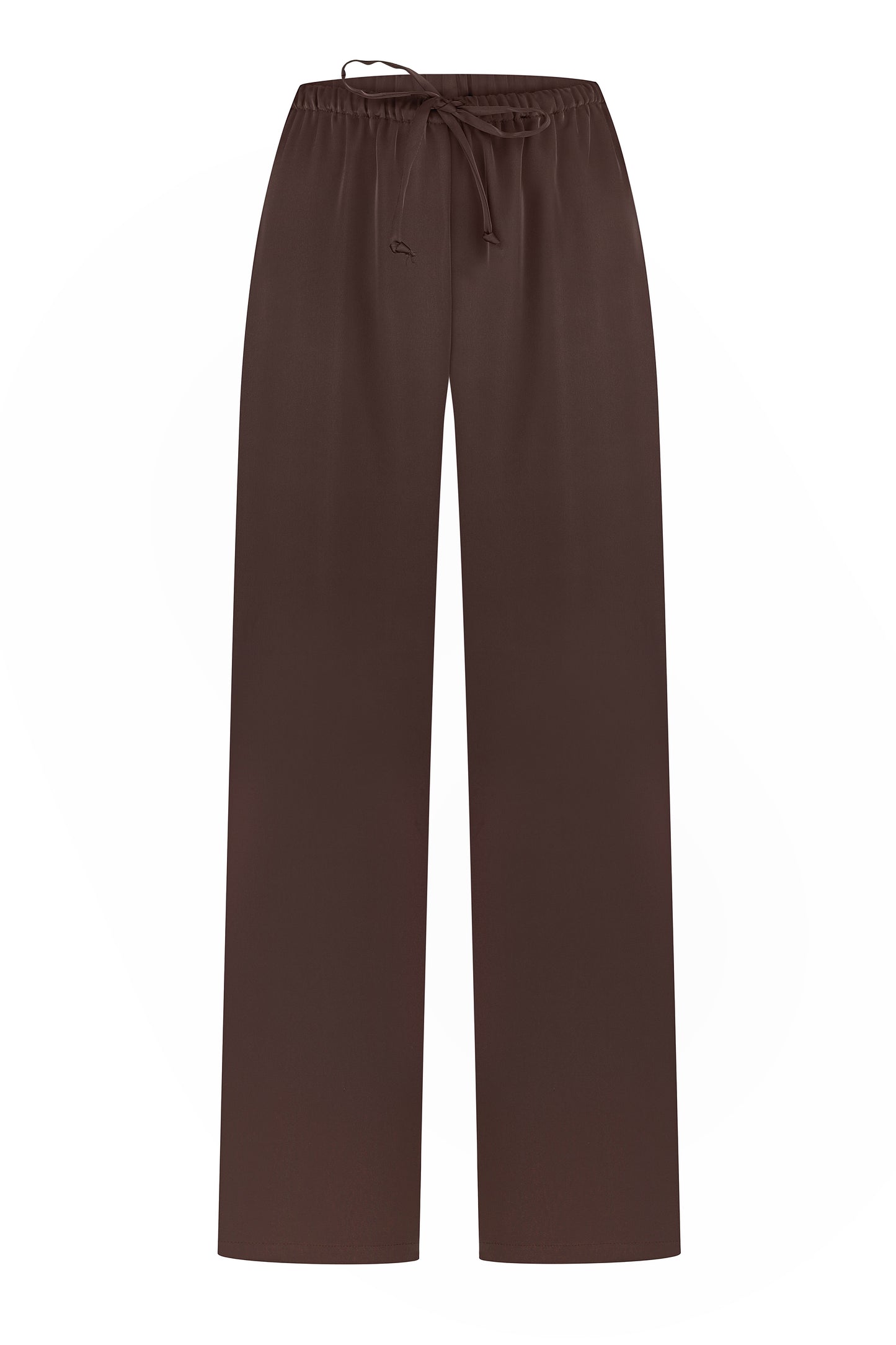 Brown satin trousers