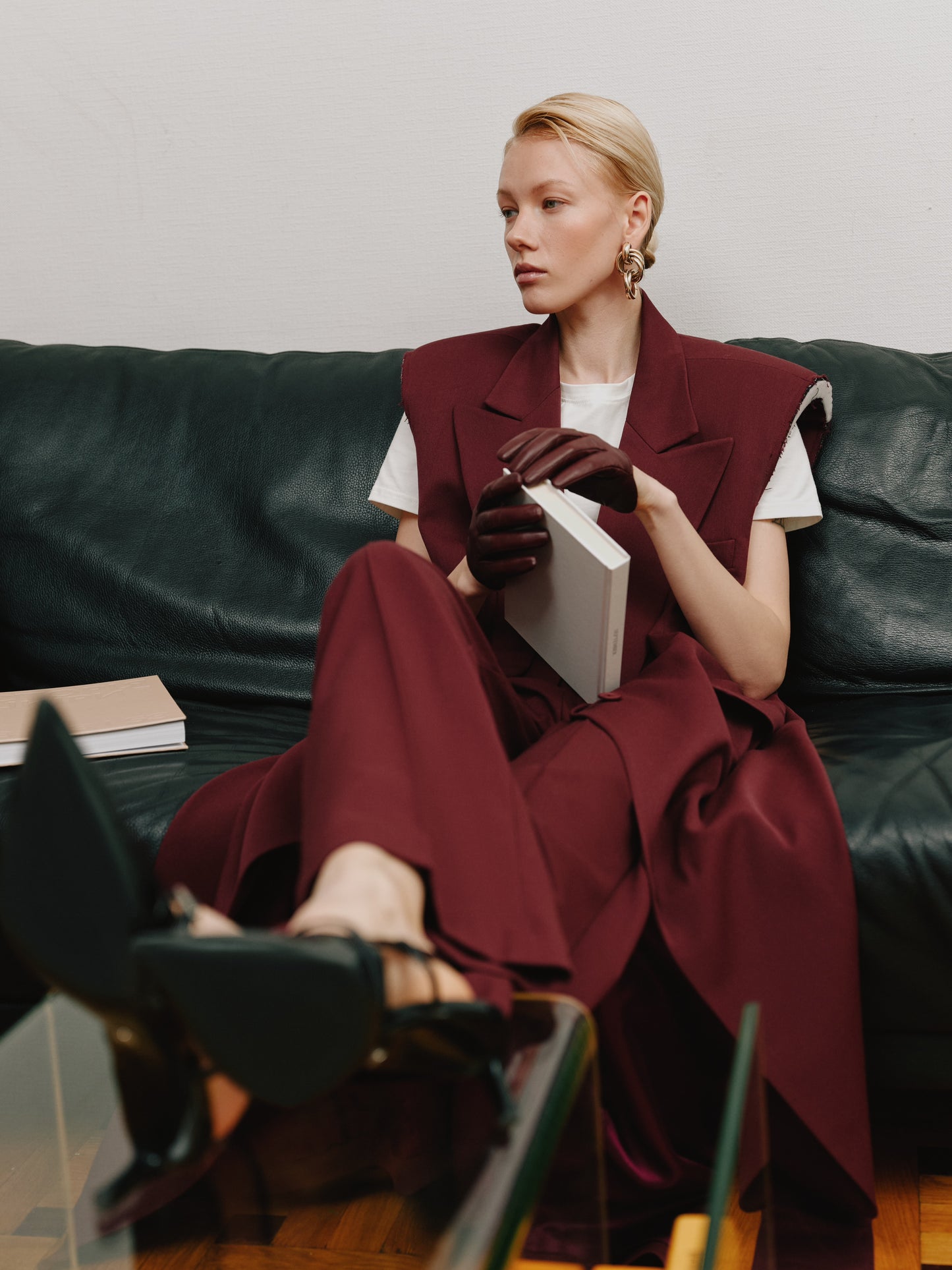 Cherry maxi trouser vest