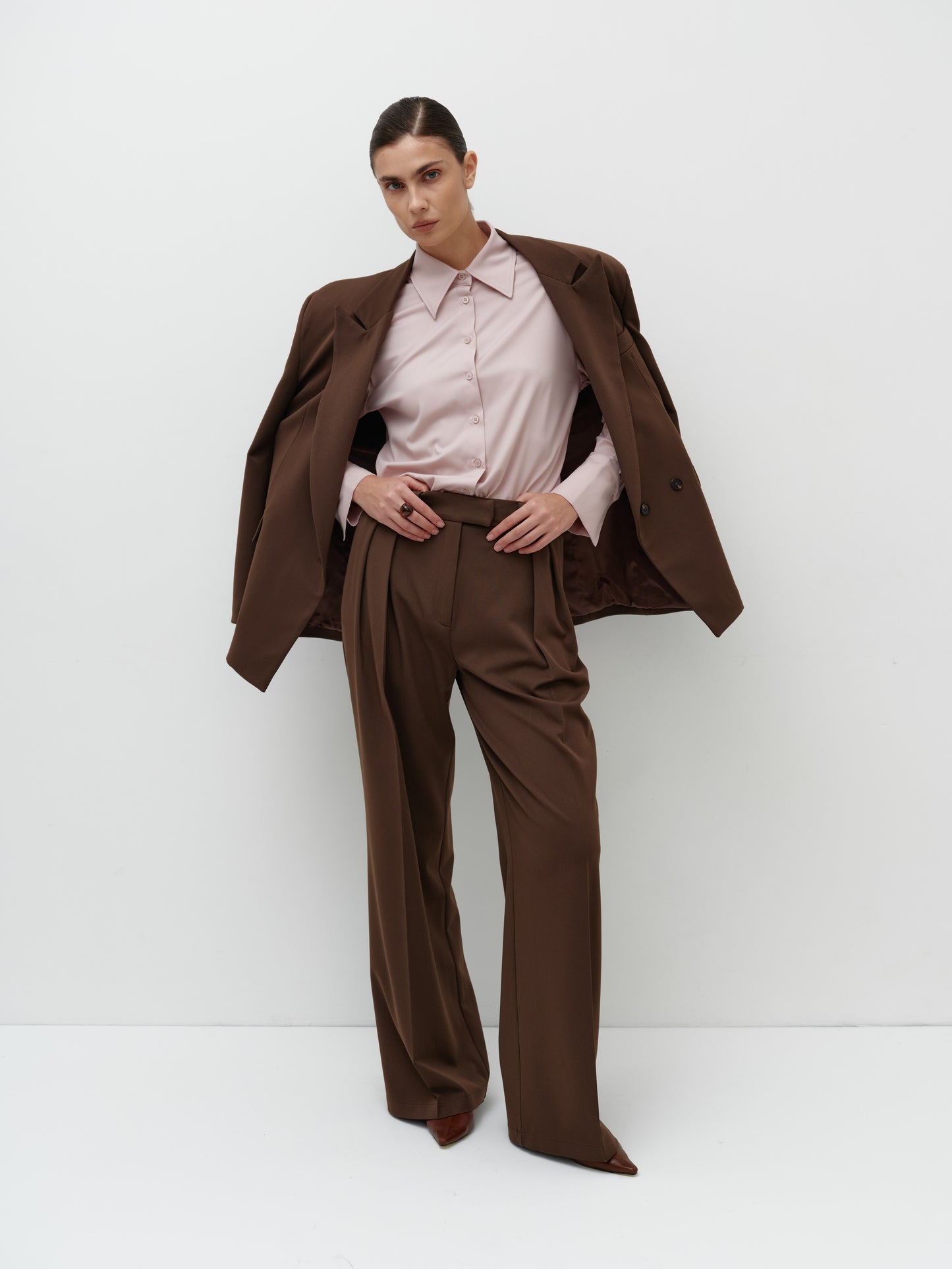 Brown palazzo trousers
