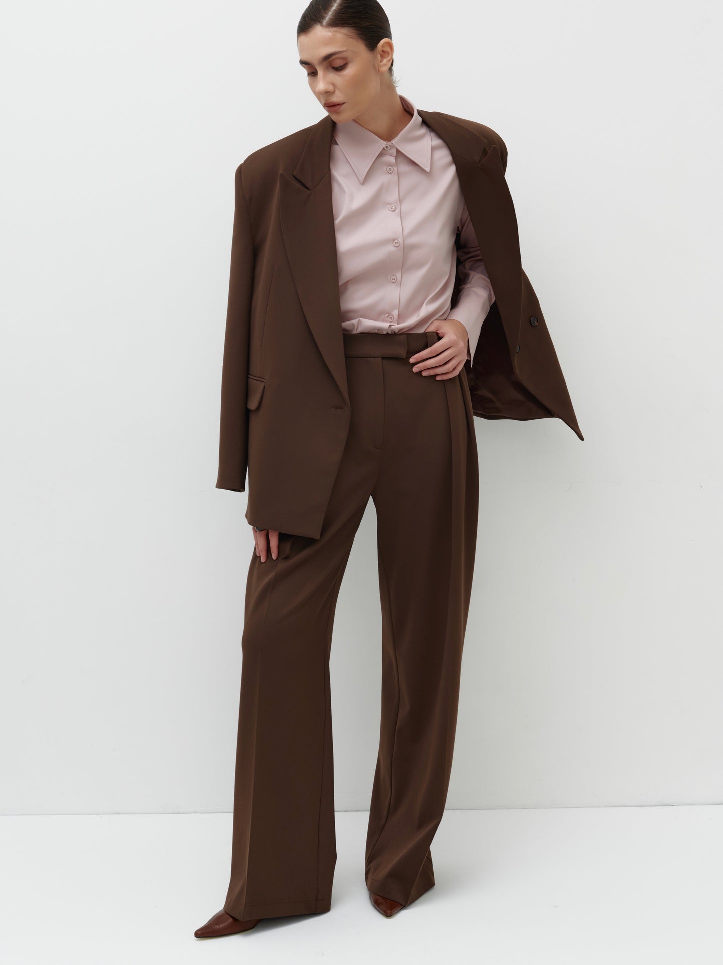 Brown palazzo trousers