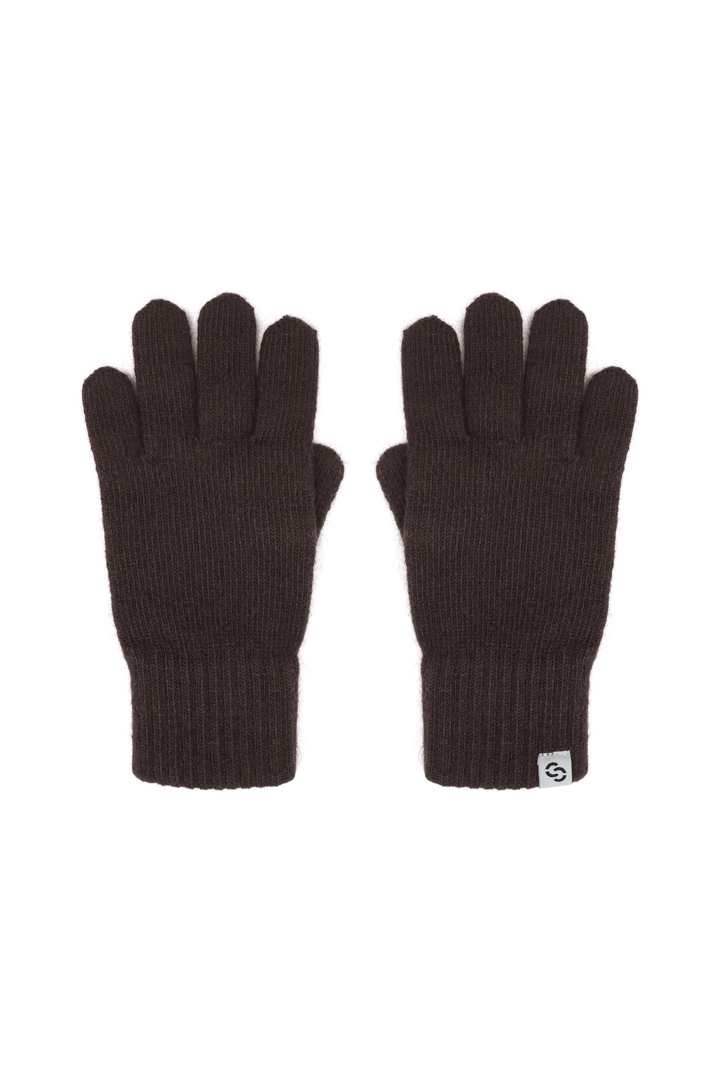 Рукавиці в'язані коричневі