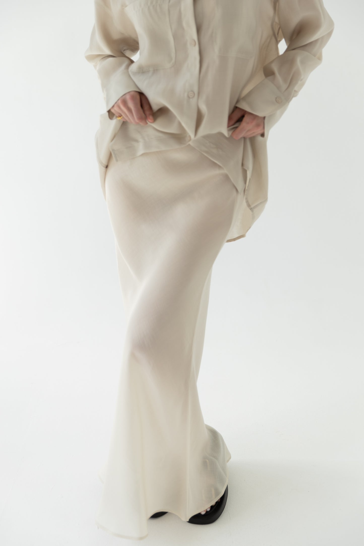 Semi-sheer sand skirt