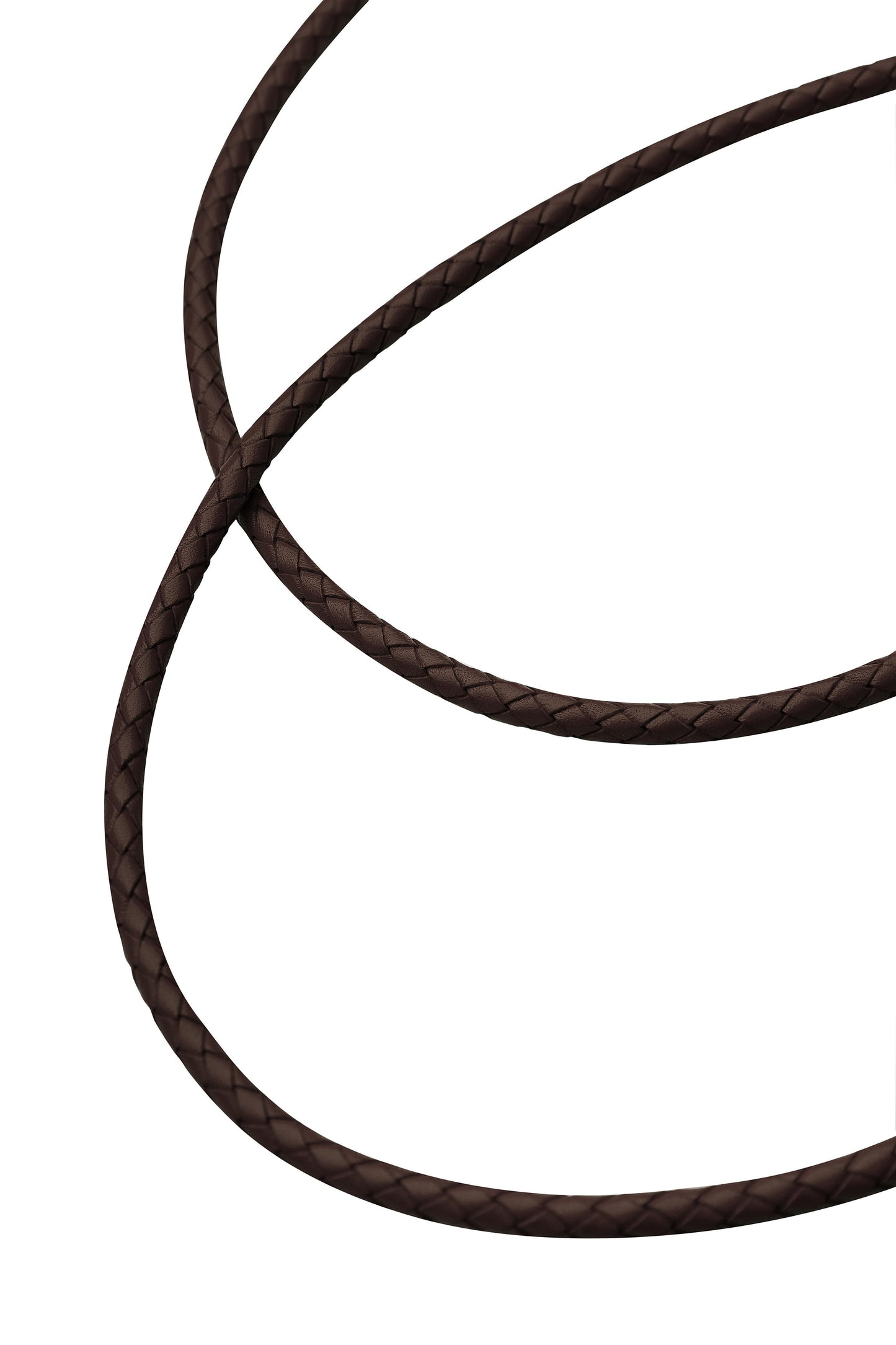Brown woven cord belt