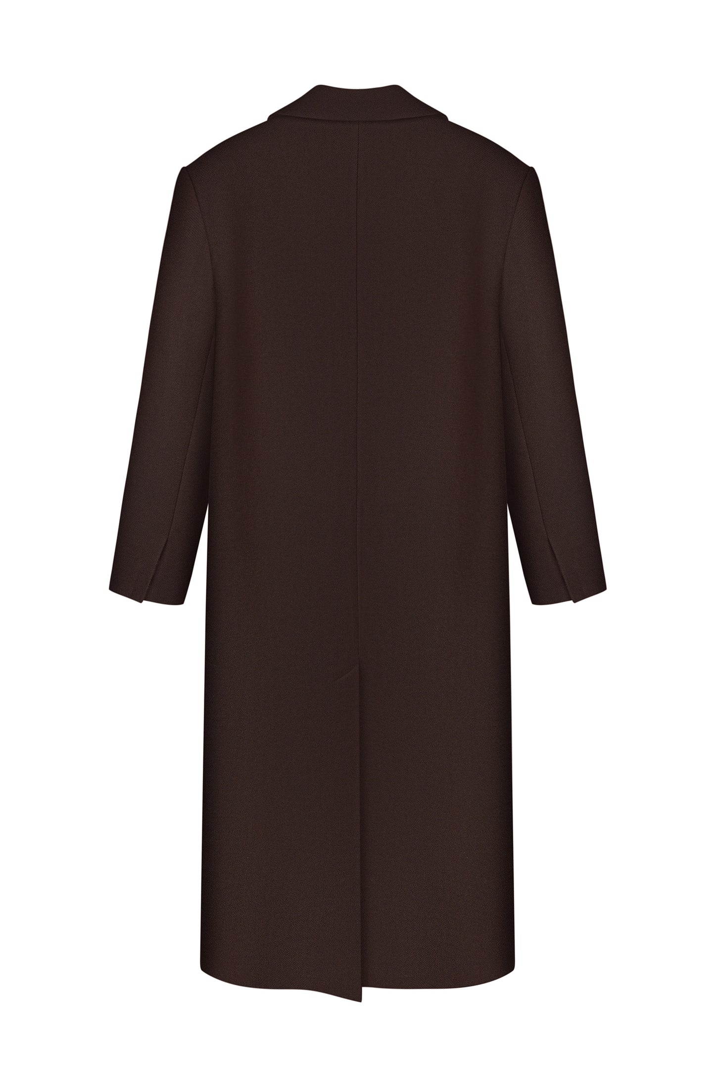 Пальто вовняне прямого крою коричневе COUTURE