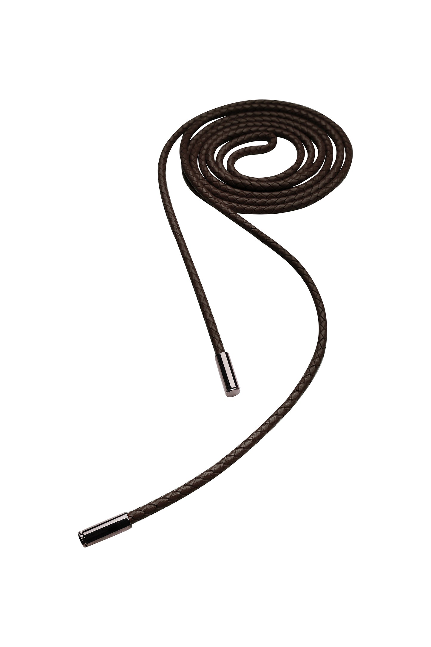 Brown woven cord belt