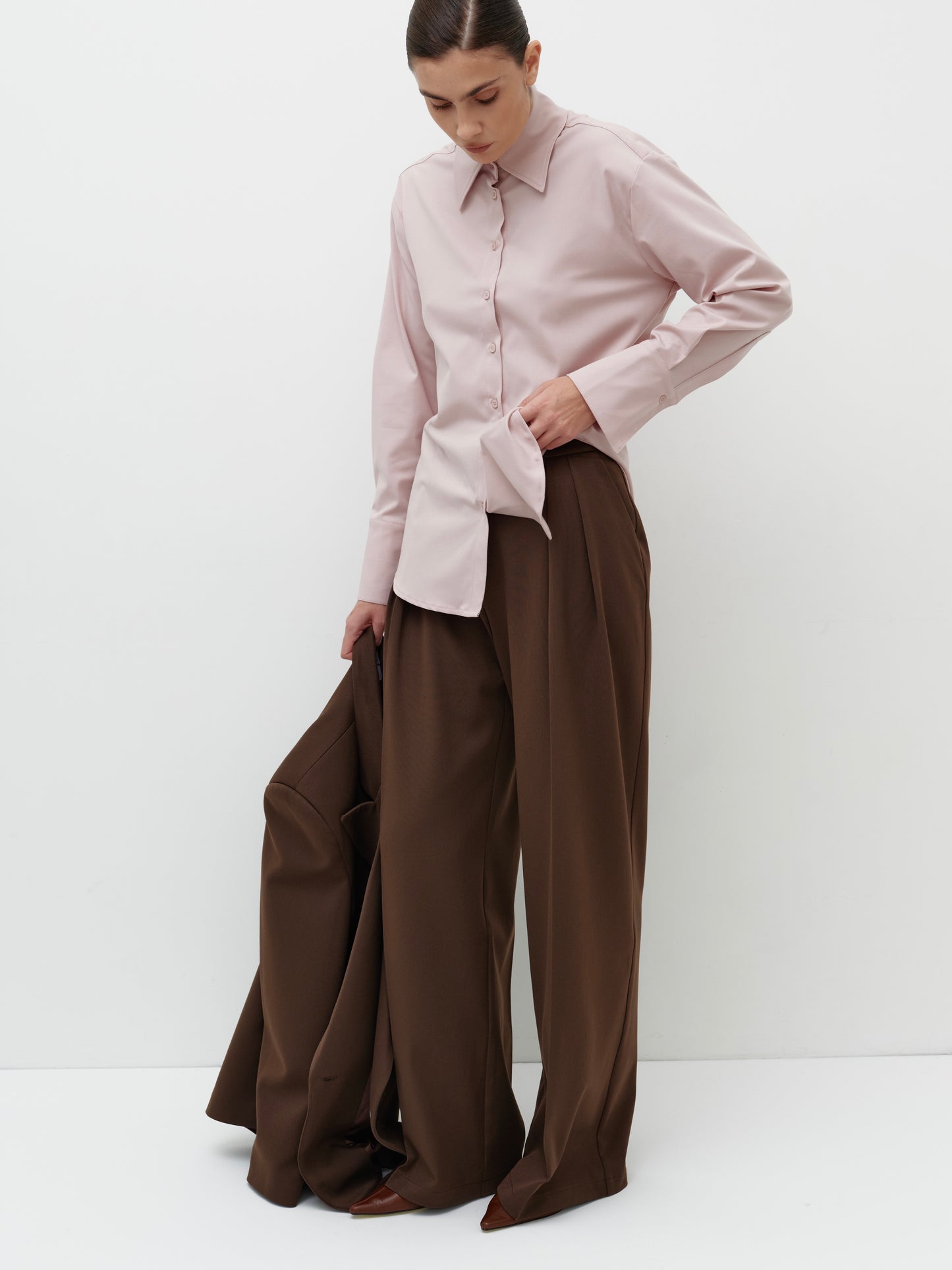 Brown palazzo trousers