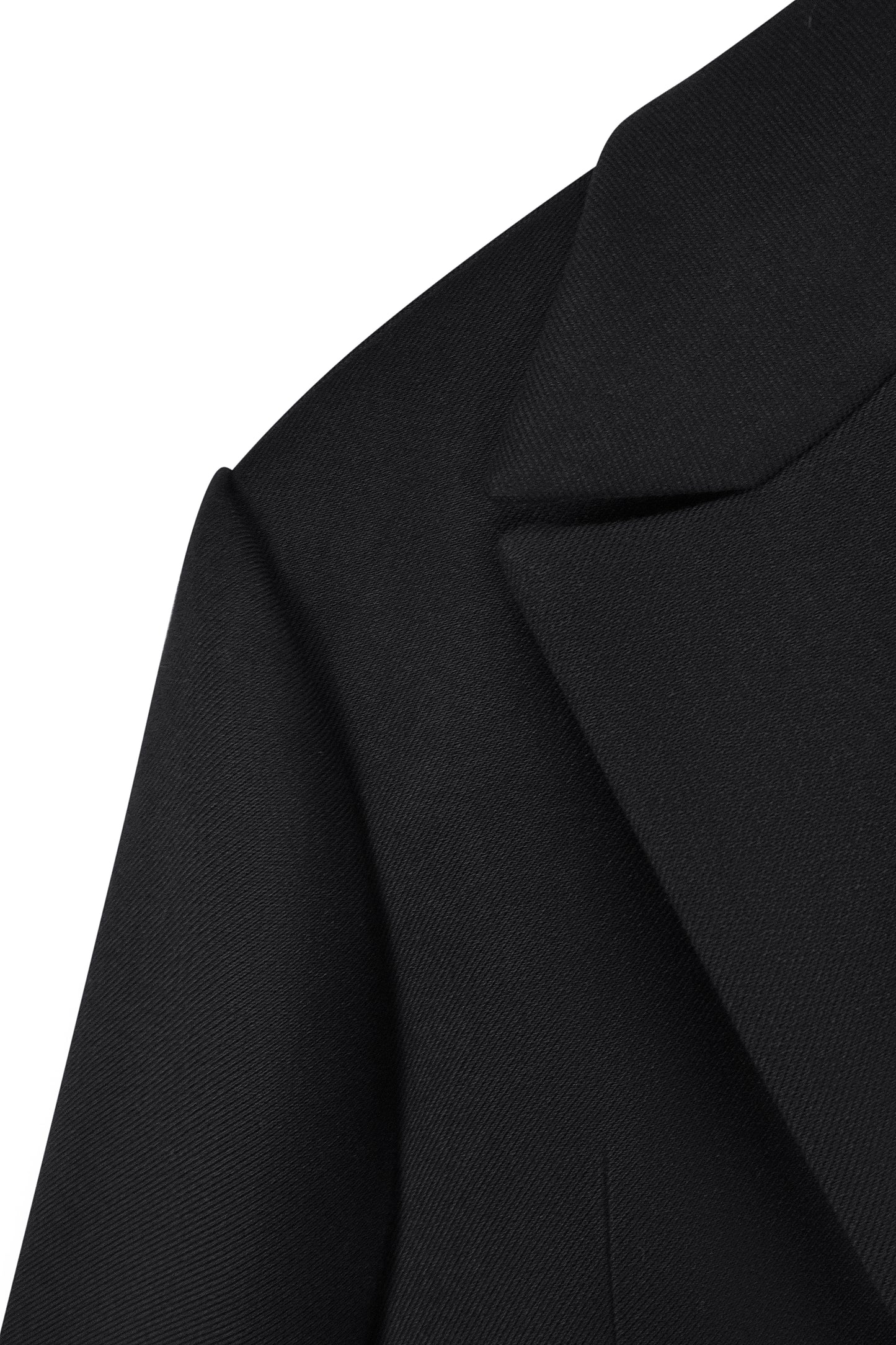 Пальто вовняне прямого крою чорне COUTURE