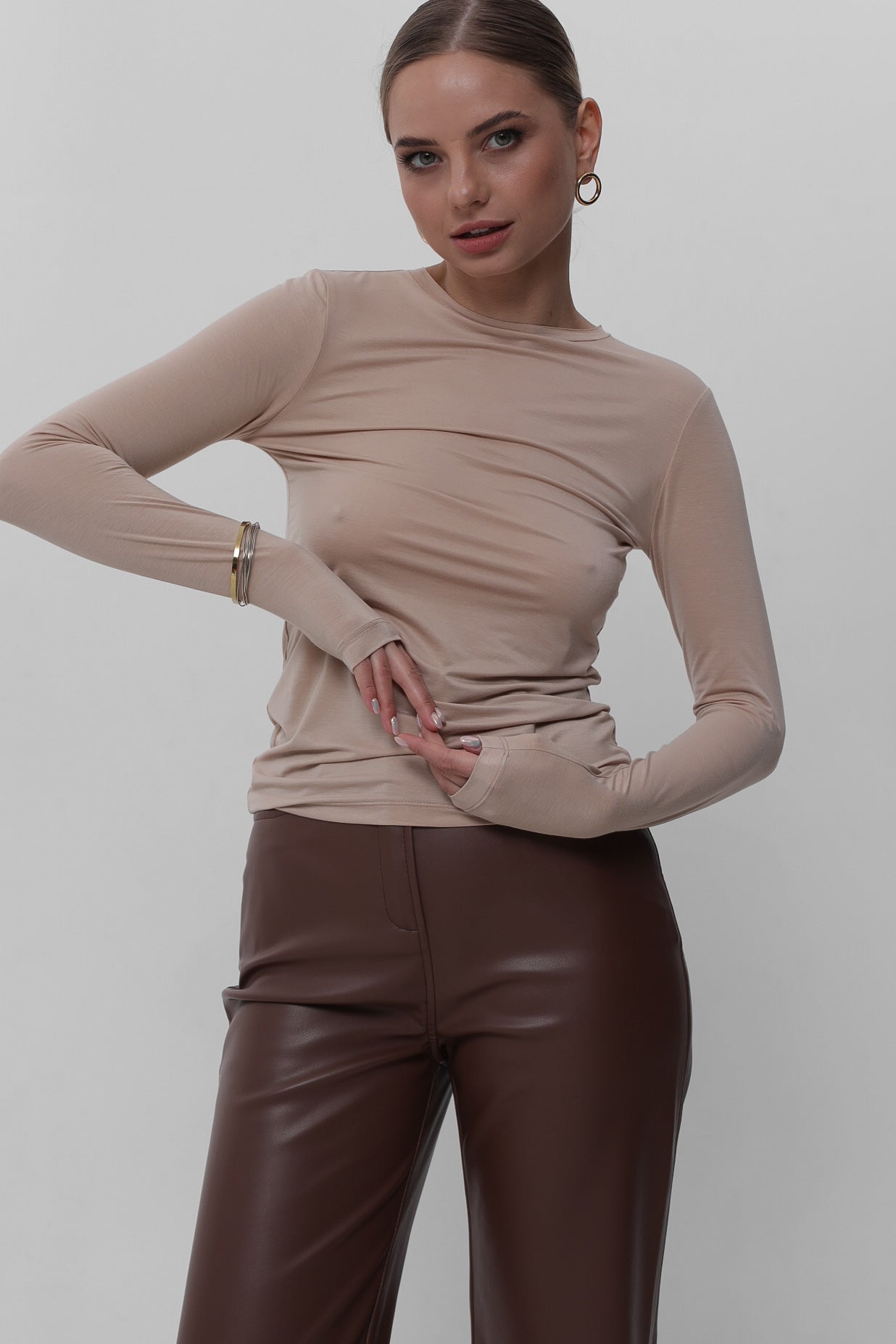 Лонг бежевий