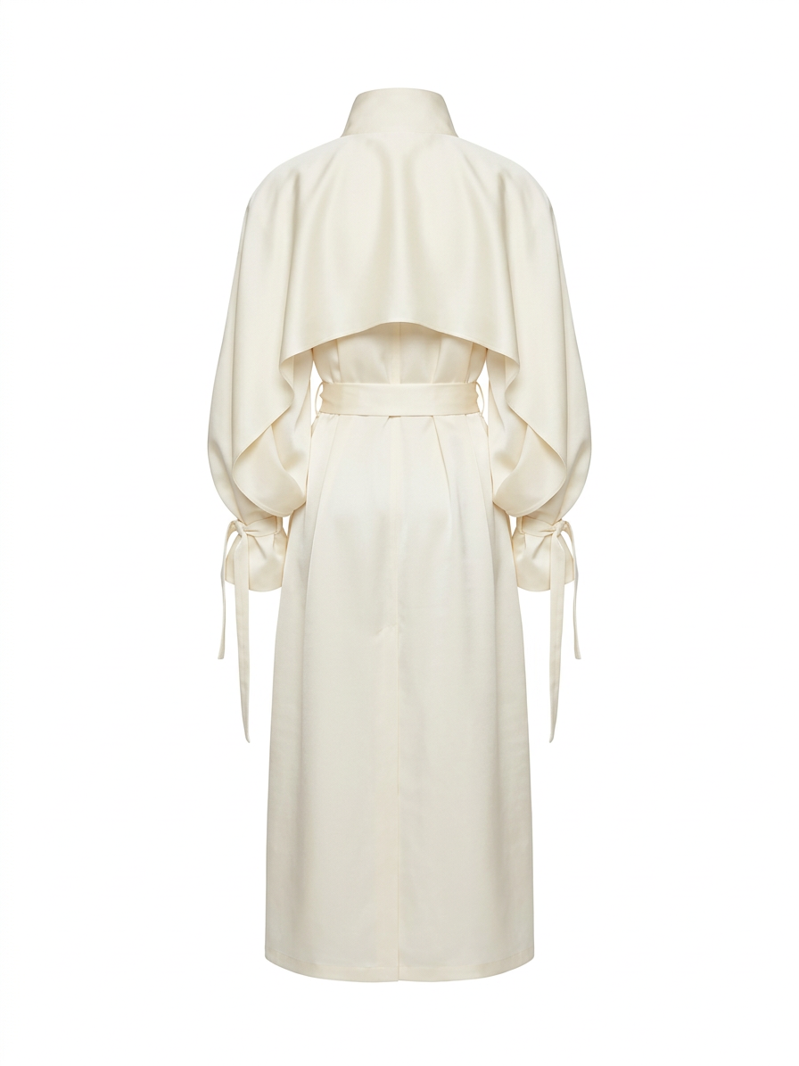 Сатиновий молочний тренч COUTURE