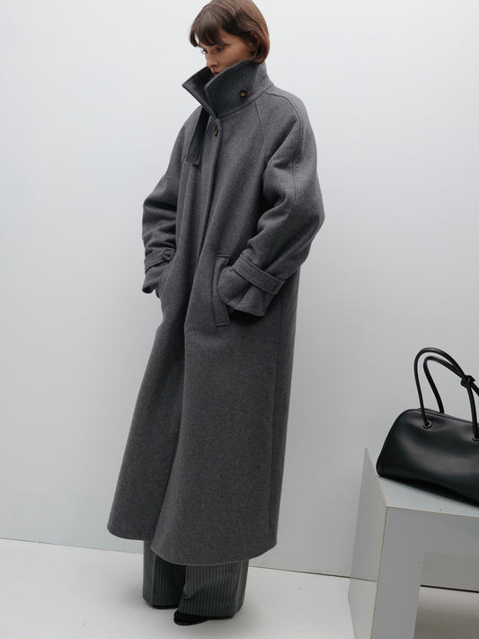 Пальто сіре утеплене COUTURE