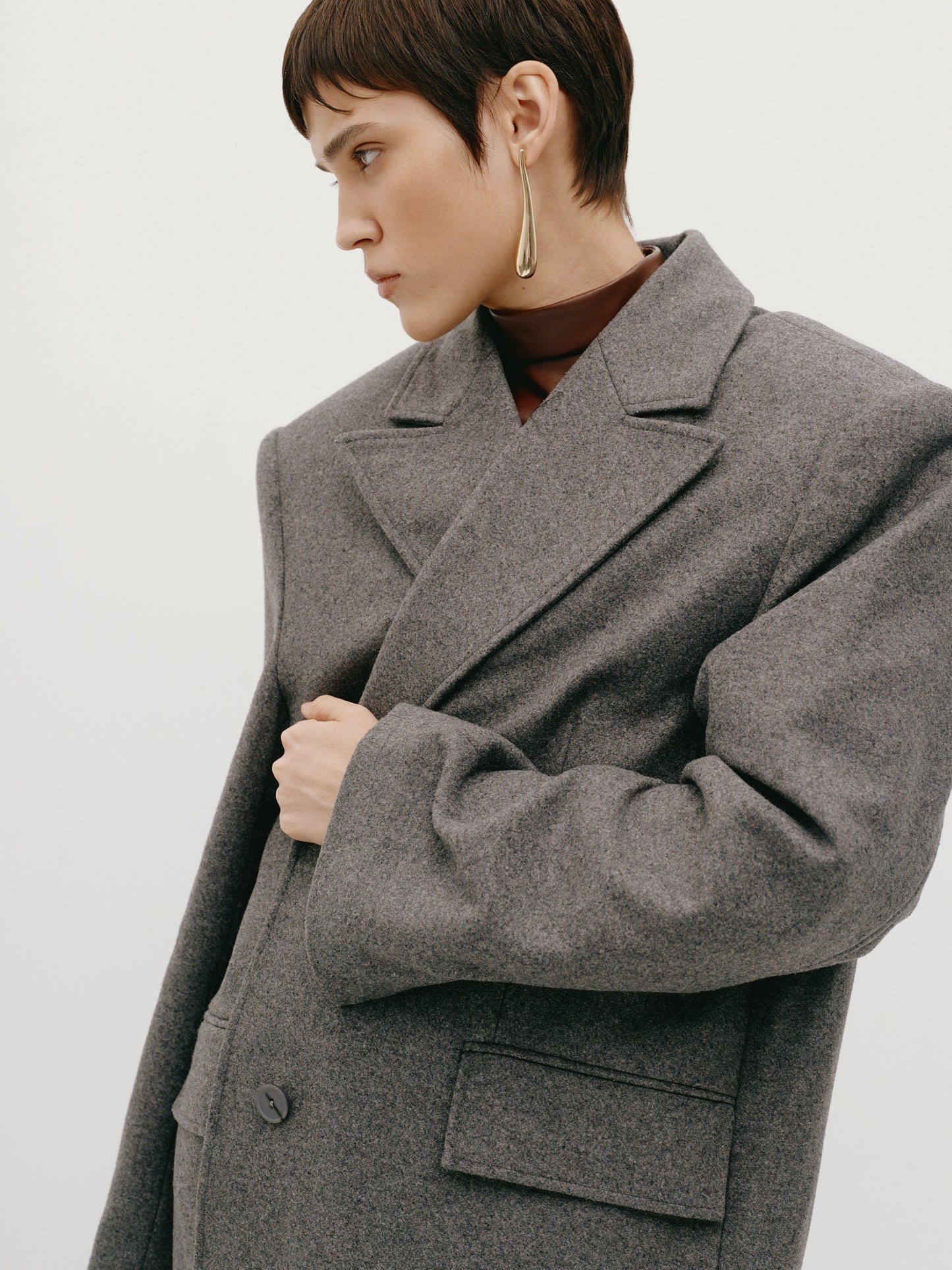 Gray wool coat (limited edition)