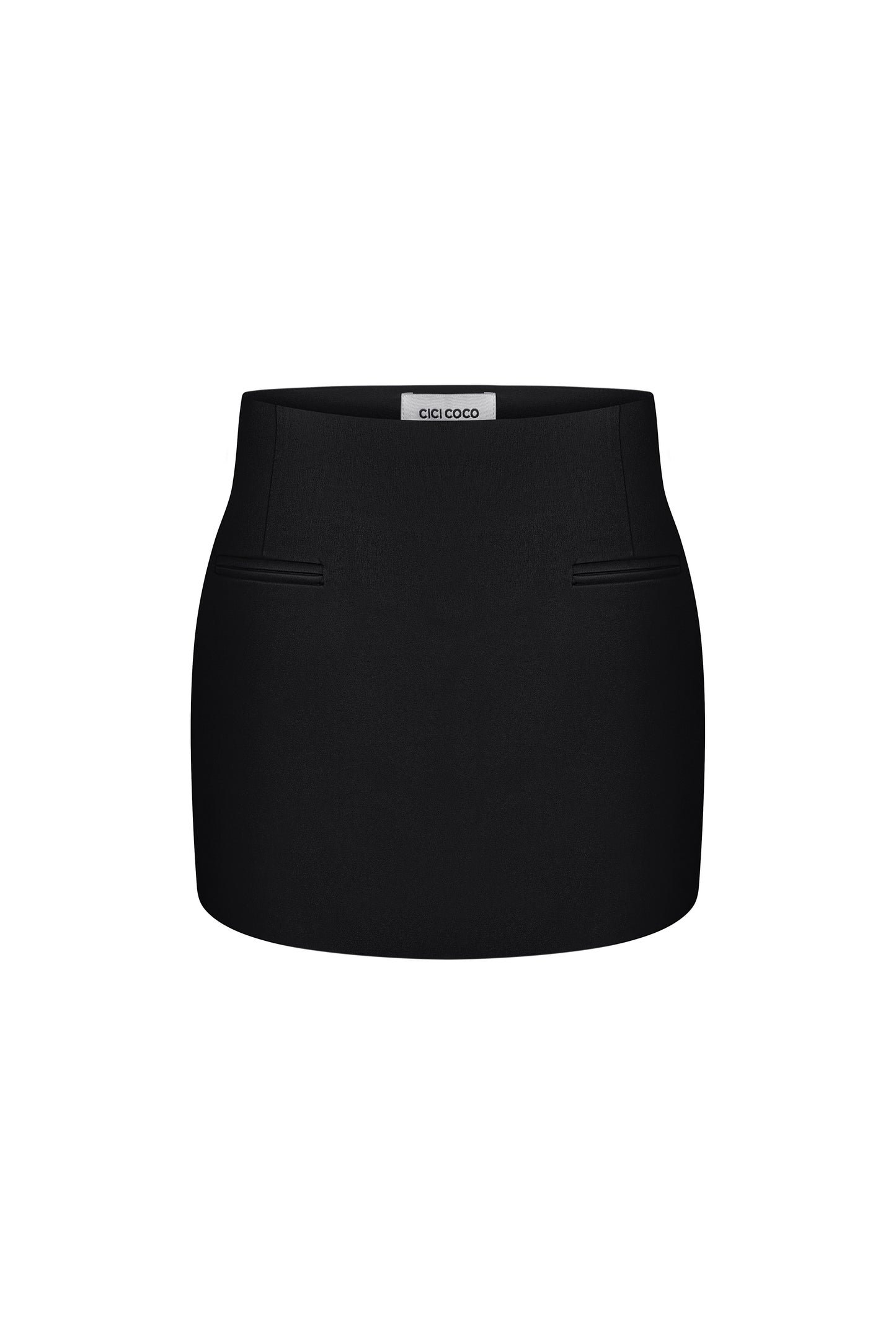 Спідниця сатинова міні чорна