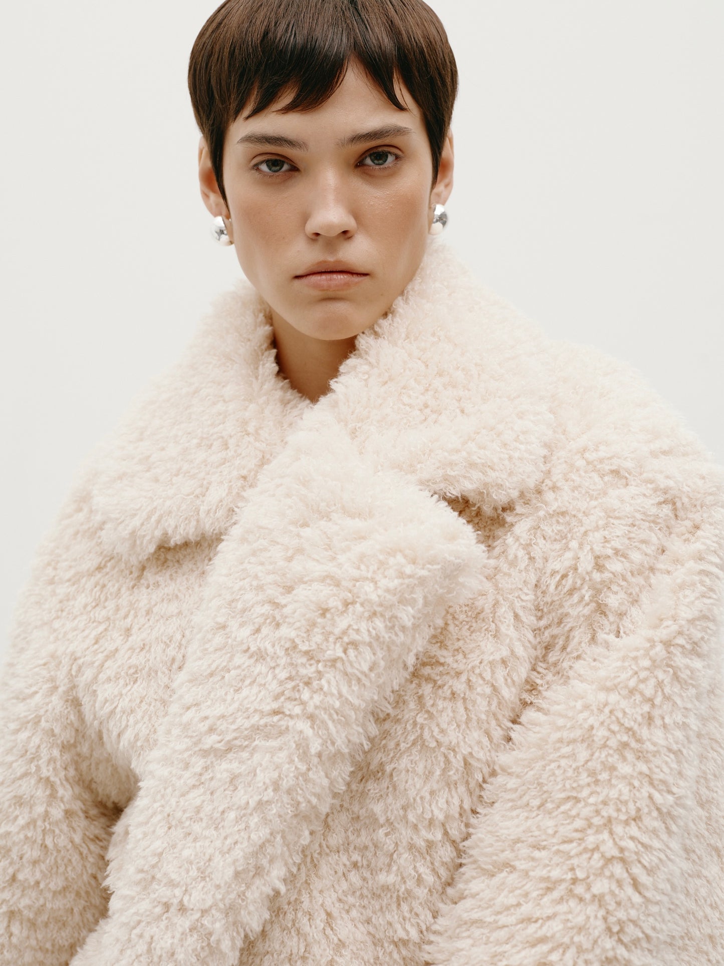 Milk fur coat