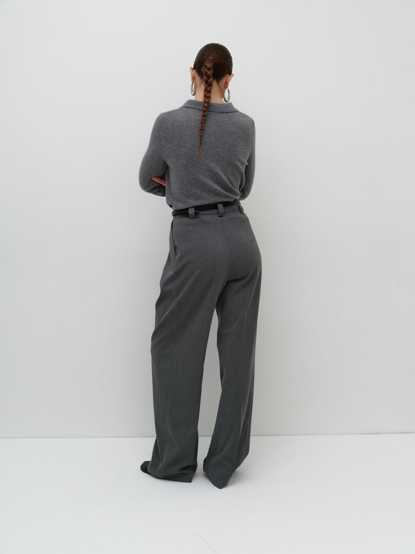 Grey palazzo trousers