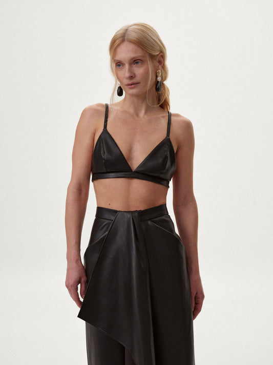 Топ- бра з еко-шкіри