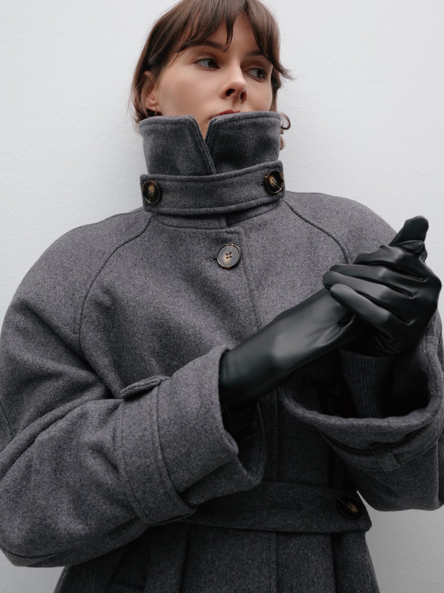 Пальто сіре утеплене COUTURE