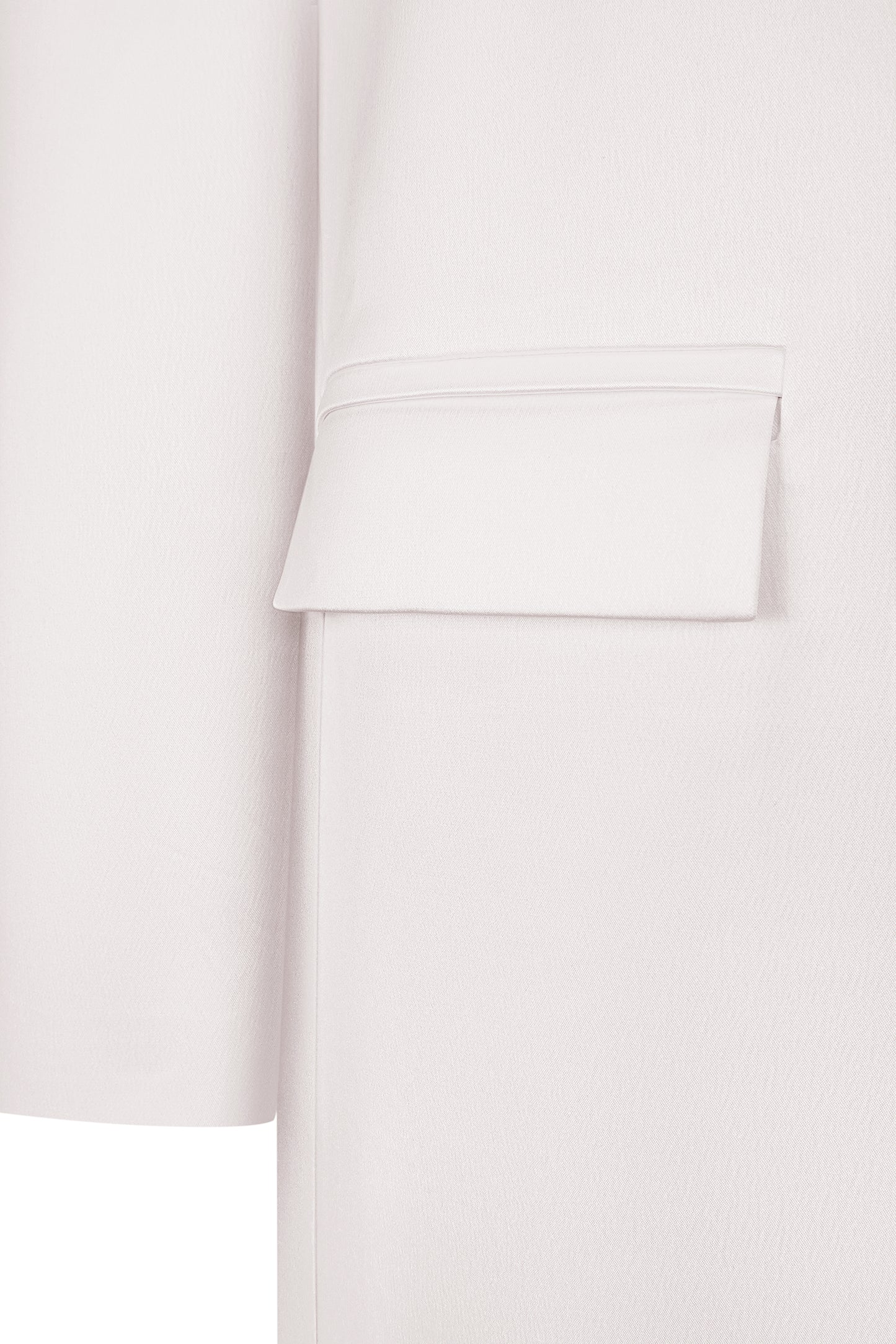 Сатиновий молочний жакет у максі довжині