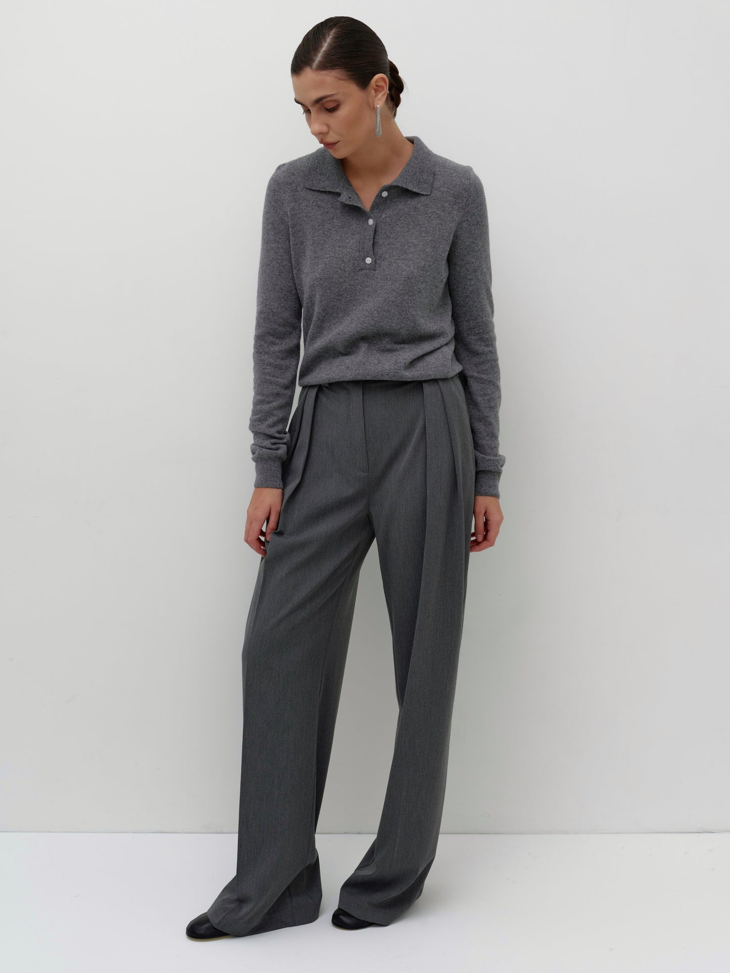 Grey palazzo trousers