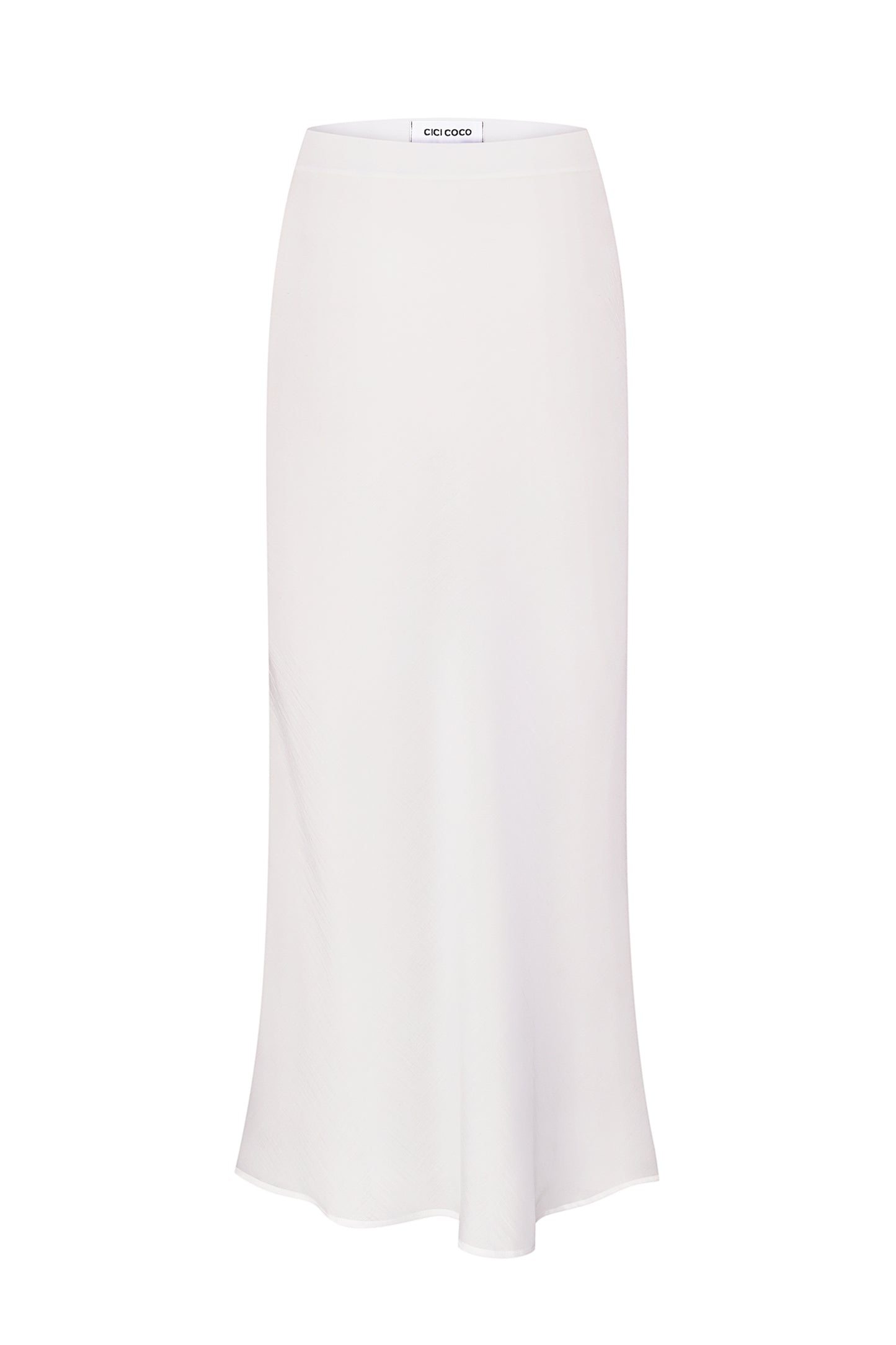 Milk semi-sheer skirt