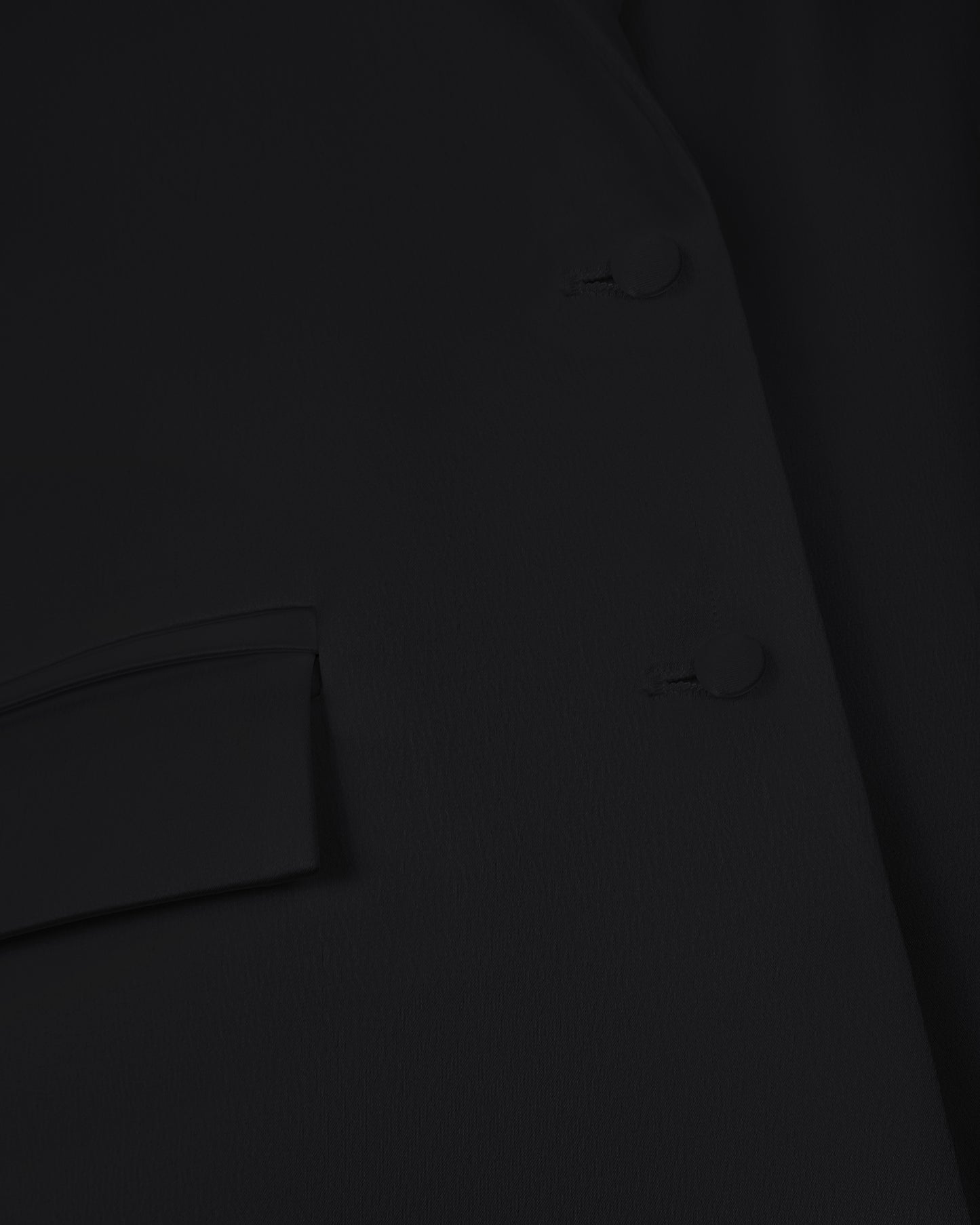 Сатиновий чорний жакет у максі довжині