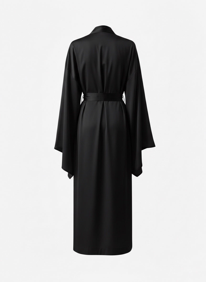 Халат сатиновий чорний