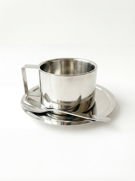 Чашка алюмінієва з блюдцем CICI COCO HOME